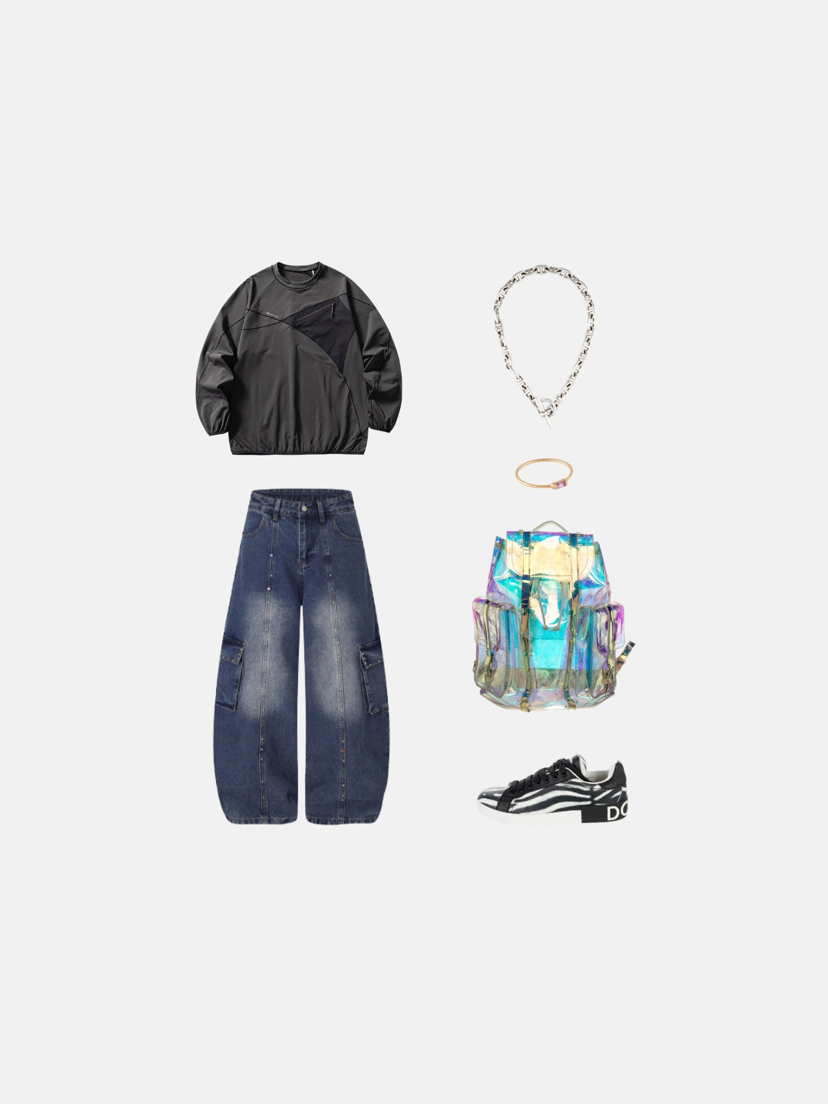 Haaura Zip Pocket Panel Sweatshirt
