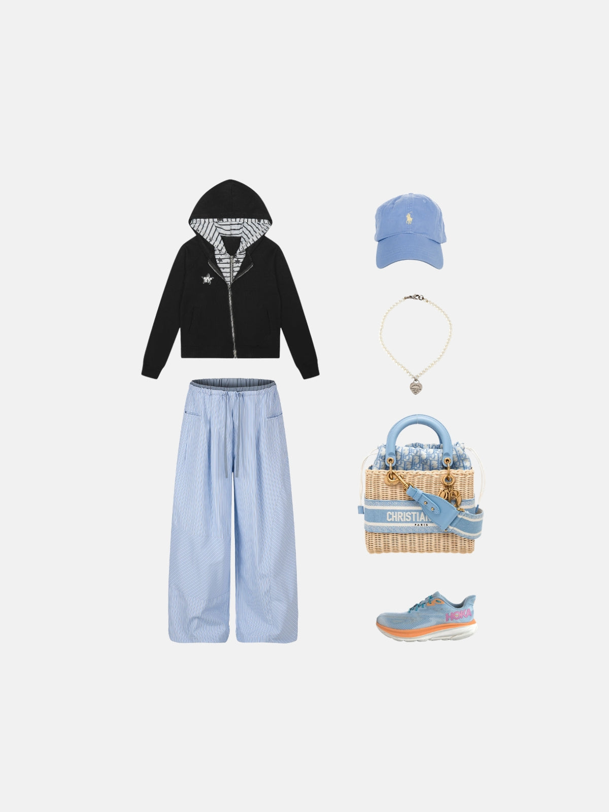 Haaura Striped Drawstring Sweatpants
