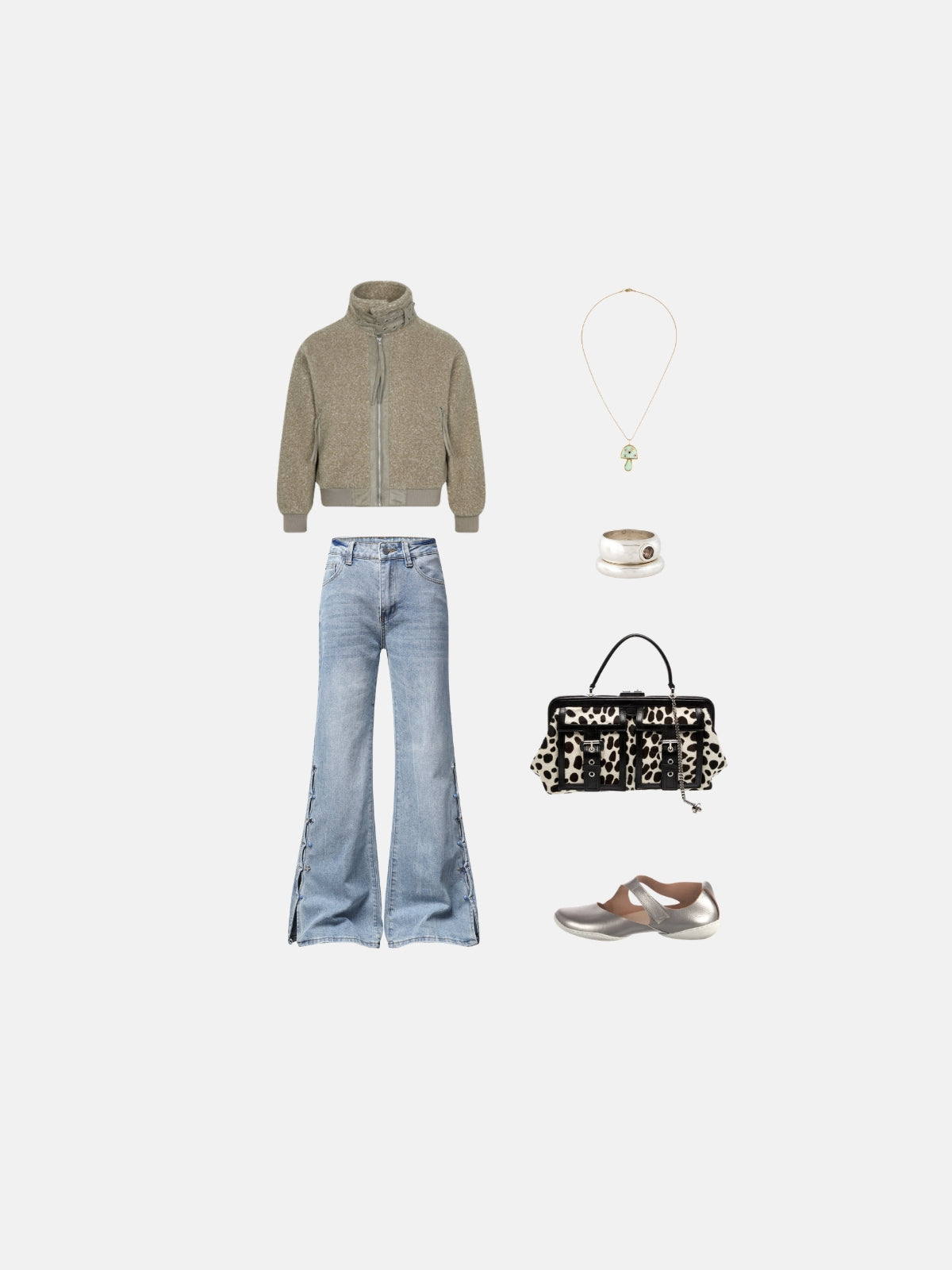Haaura Star Stud Flare Jeans