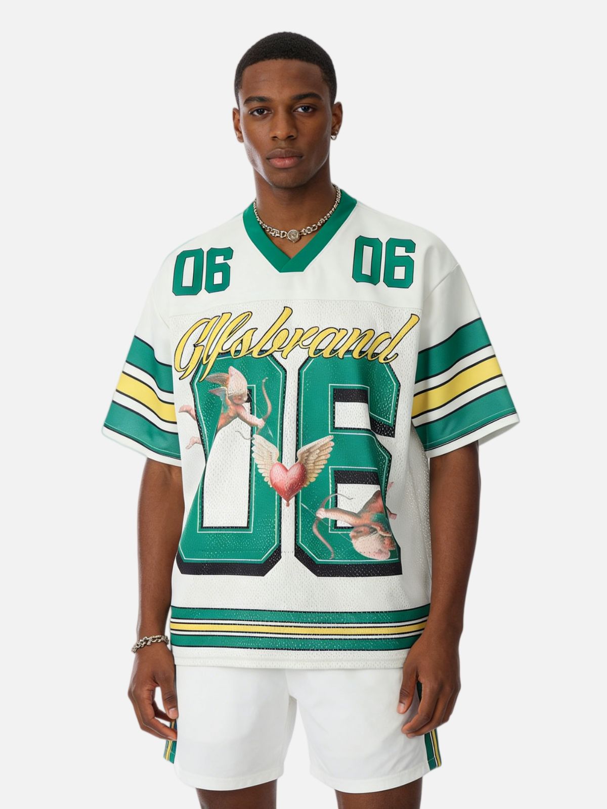 Haaura Off-White '06' Embroidered Sports Jersey