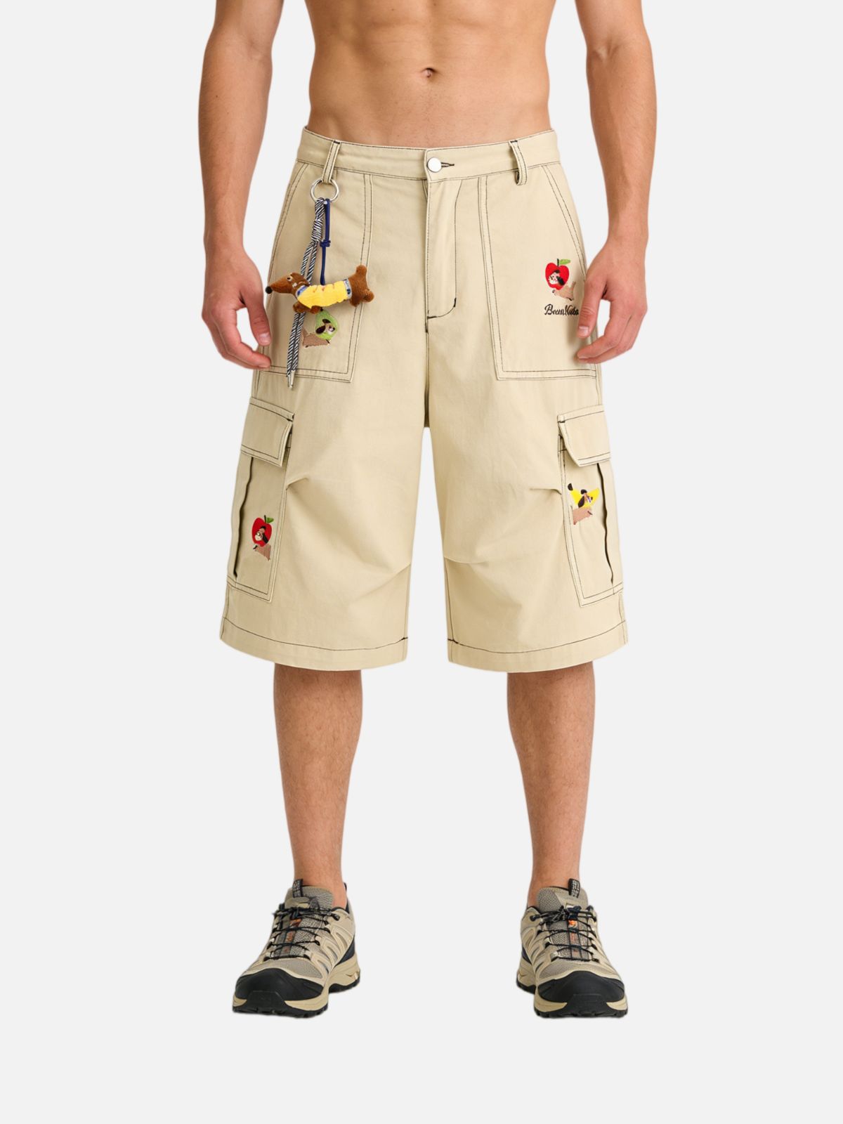 Haaura Utility Pocket Embroidered Jorts