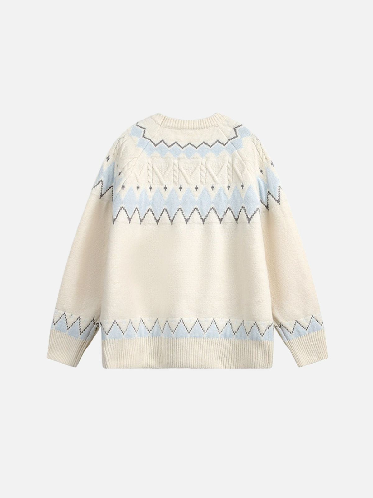 Haaura Geometric Crewneck Sweater