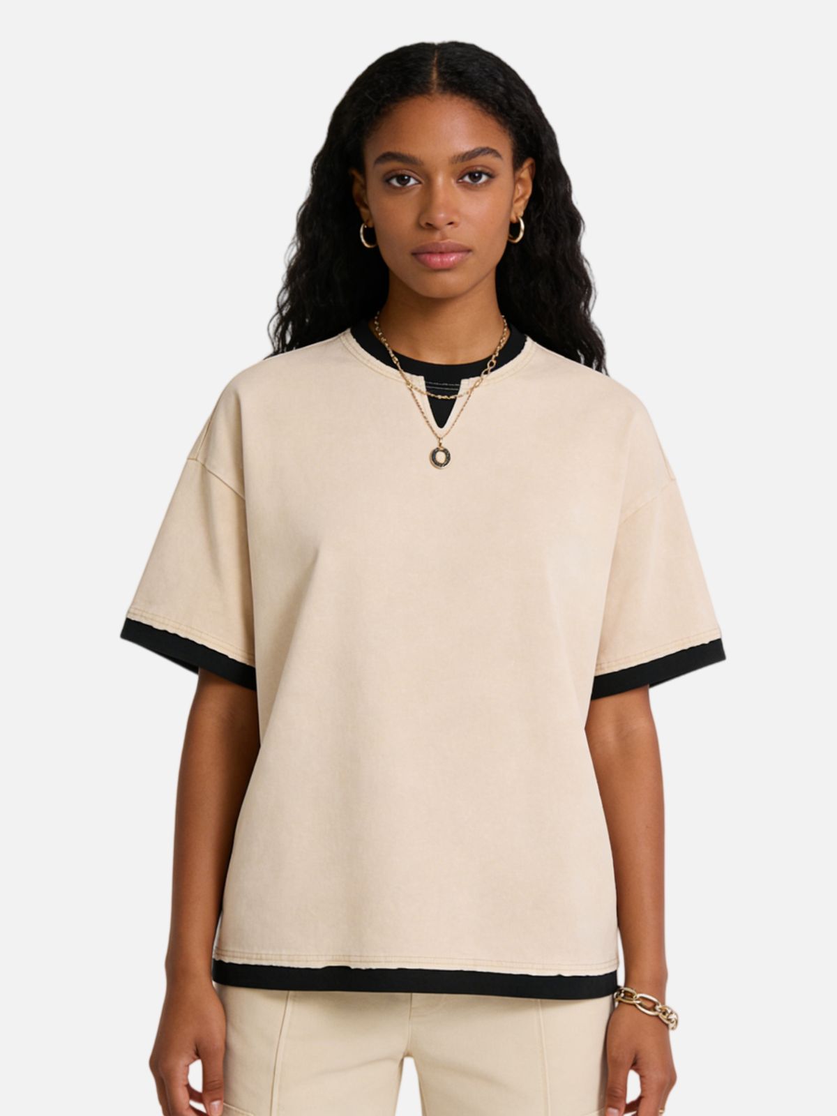 Haaura Washed Layered Tee