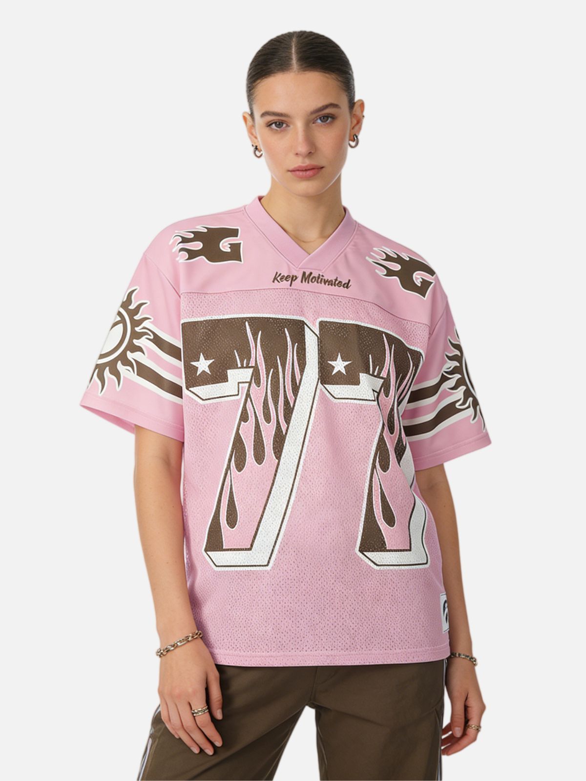 Haaura 77 Graphic Mesh Sport Top