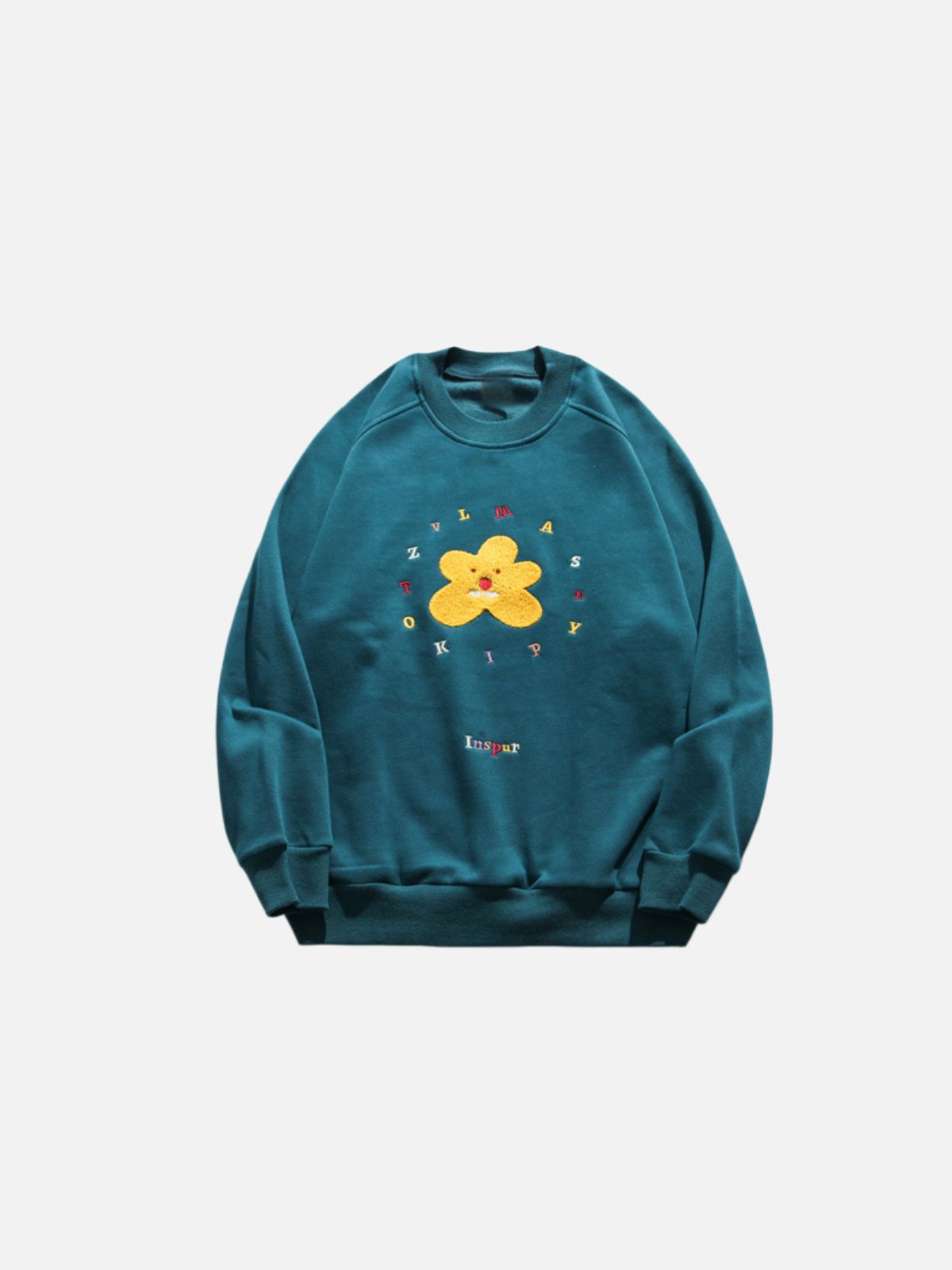 Haaura 3D Lucky Flower Lettering Sweatshirt