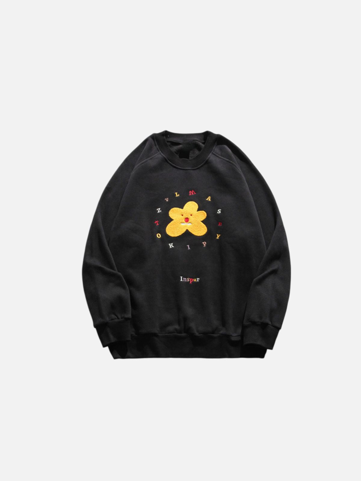 Haaura 3D Lucky Flower Lettering Sweatshirt