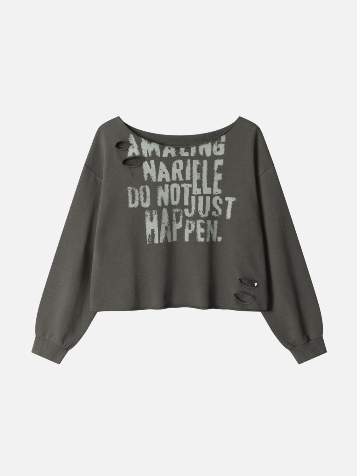 Haaura Off-Shoulder Crop Sweatshirt