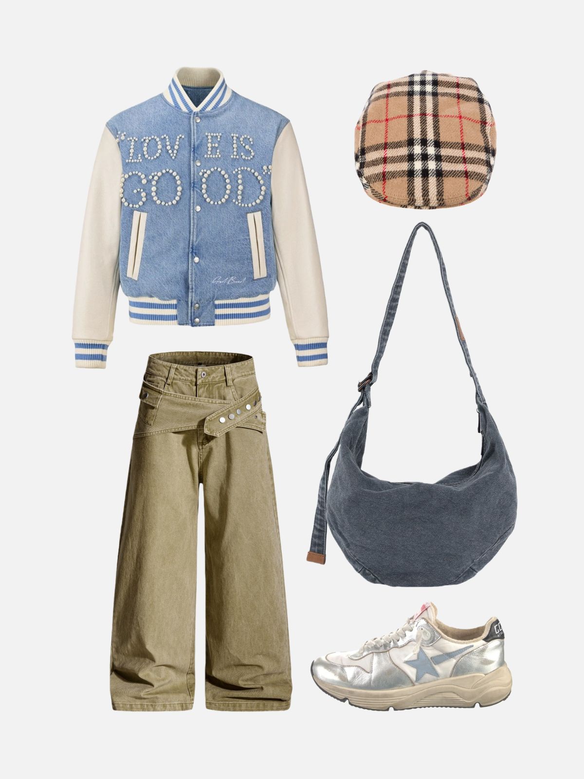 Haaura Belted Baggy Pants
