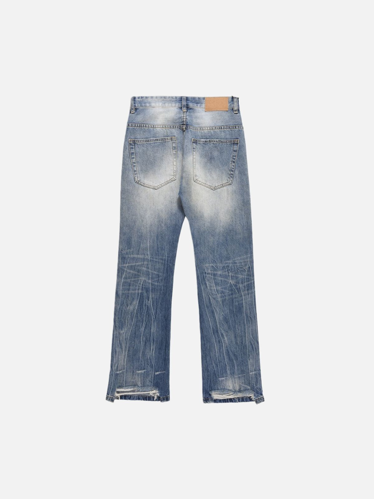 Haaura Rip Wash Straight-Leg Jeans 