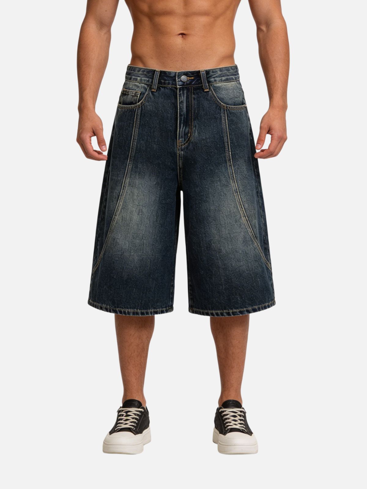 Haaura Vintage Sporty Distressed Jorts