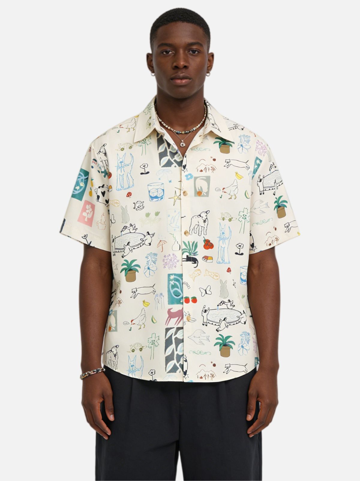 Haaura “Doodle Paradise” Illustrated Doodle Shirt