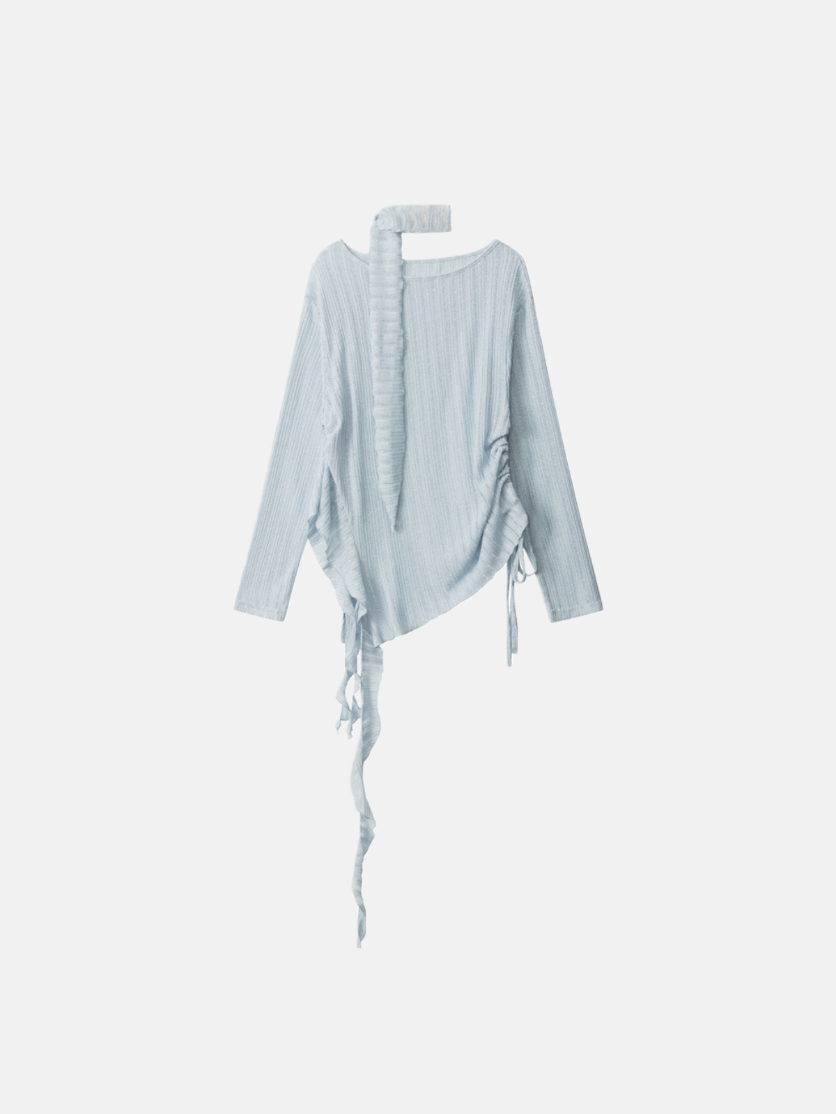 Haaura Draped Tie Asymmetric Crop Top