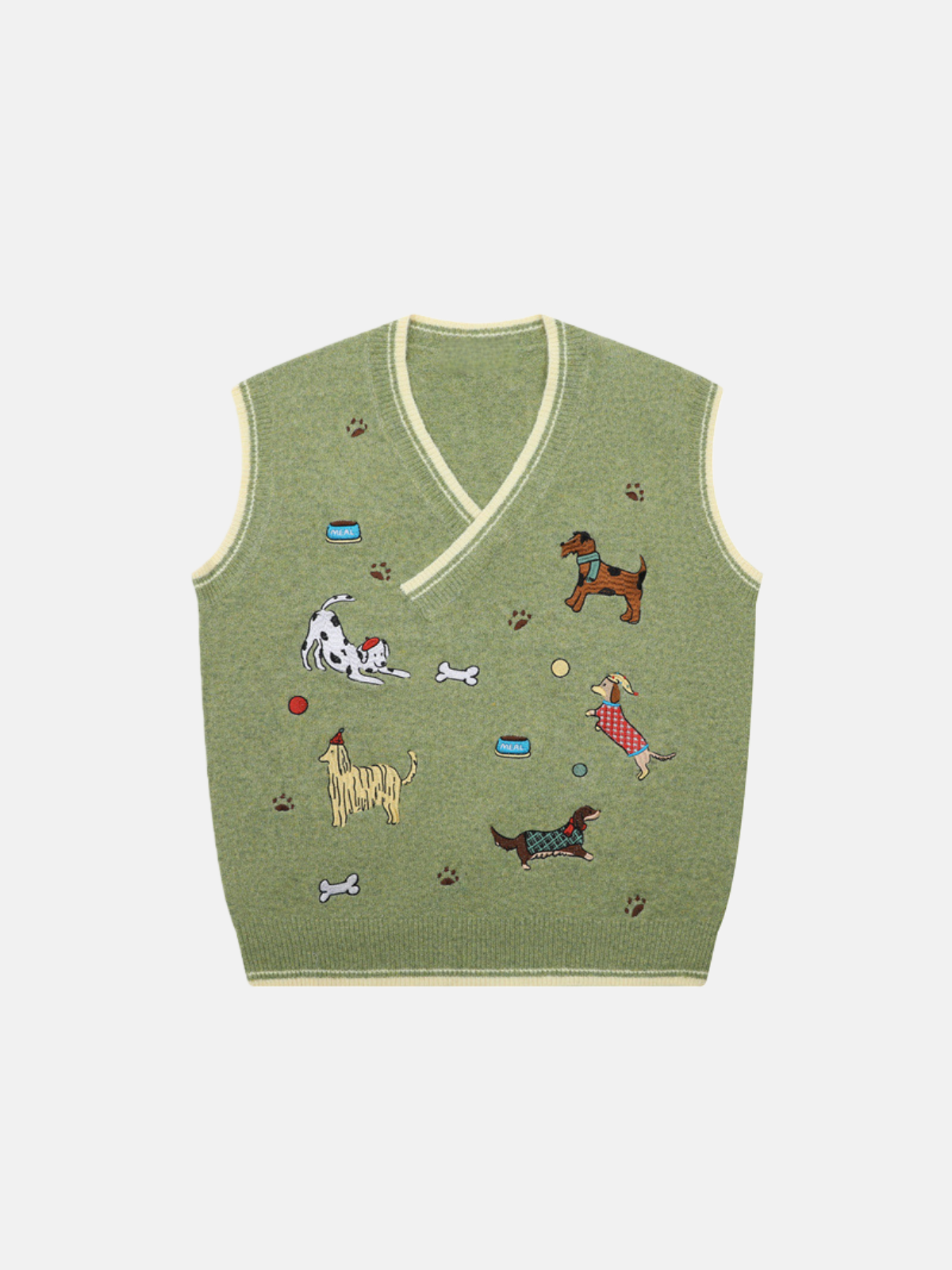 Haaura Multi-Puppy Holiday Intarsia Tank Vest