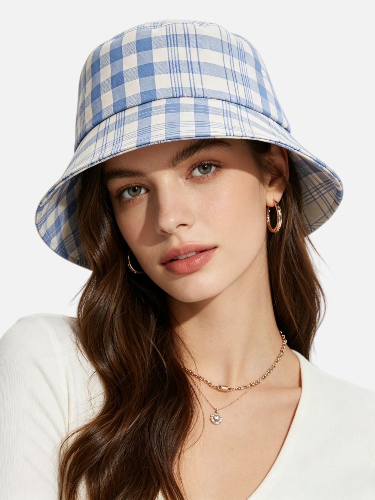 Haaura Gingham Bucket Hat