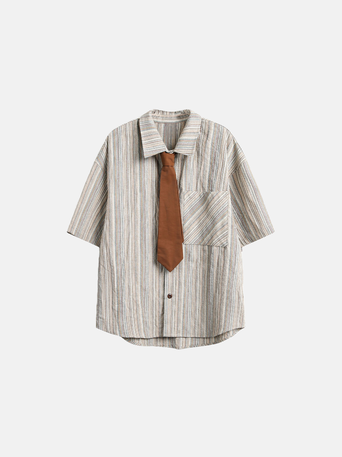 Haaura Stripe Necktie Shirt