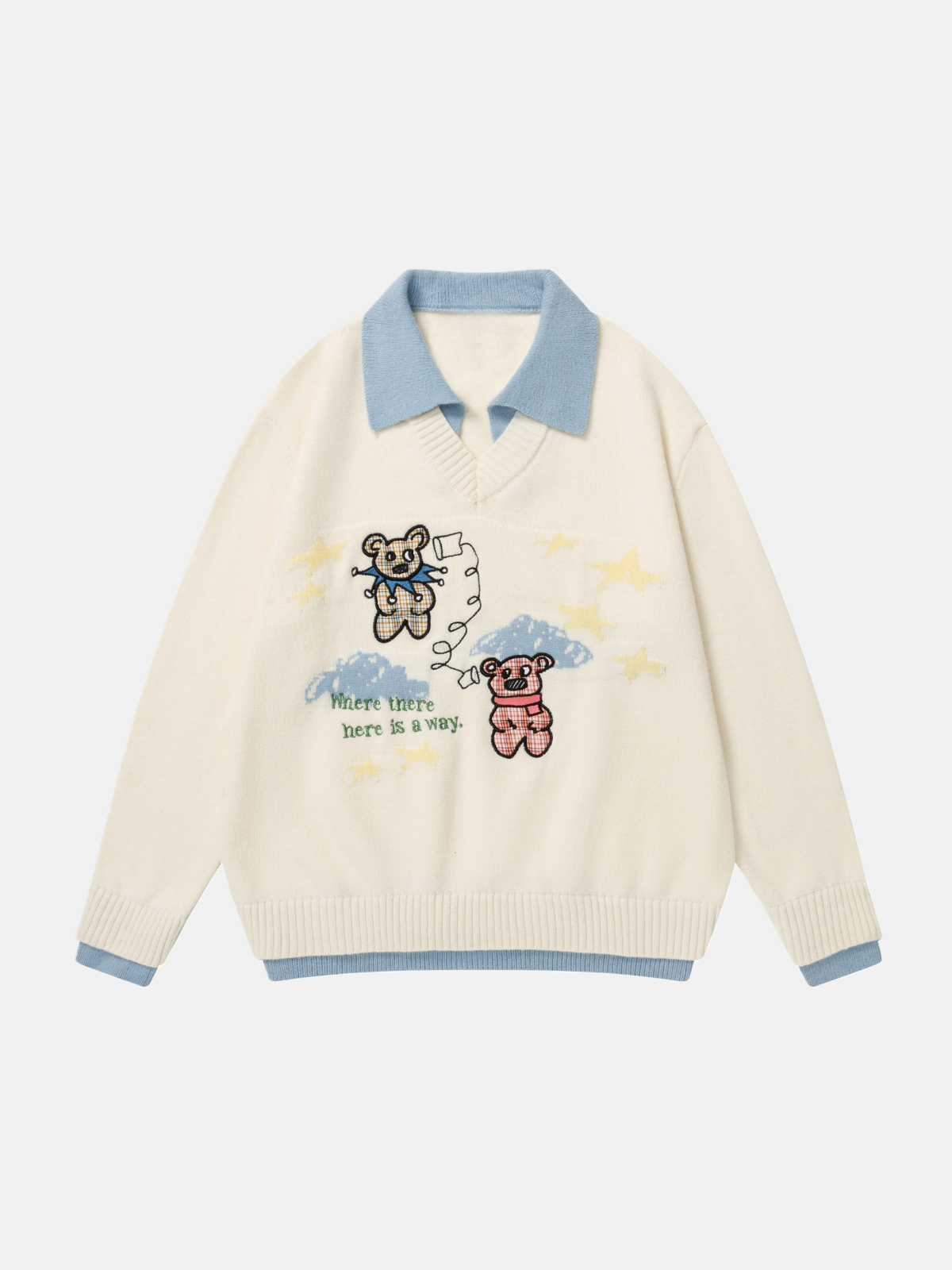 Haaura Playful Bears Balloon Knit Sweater