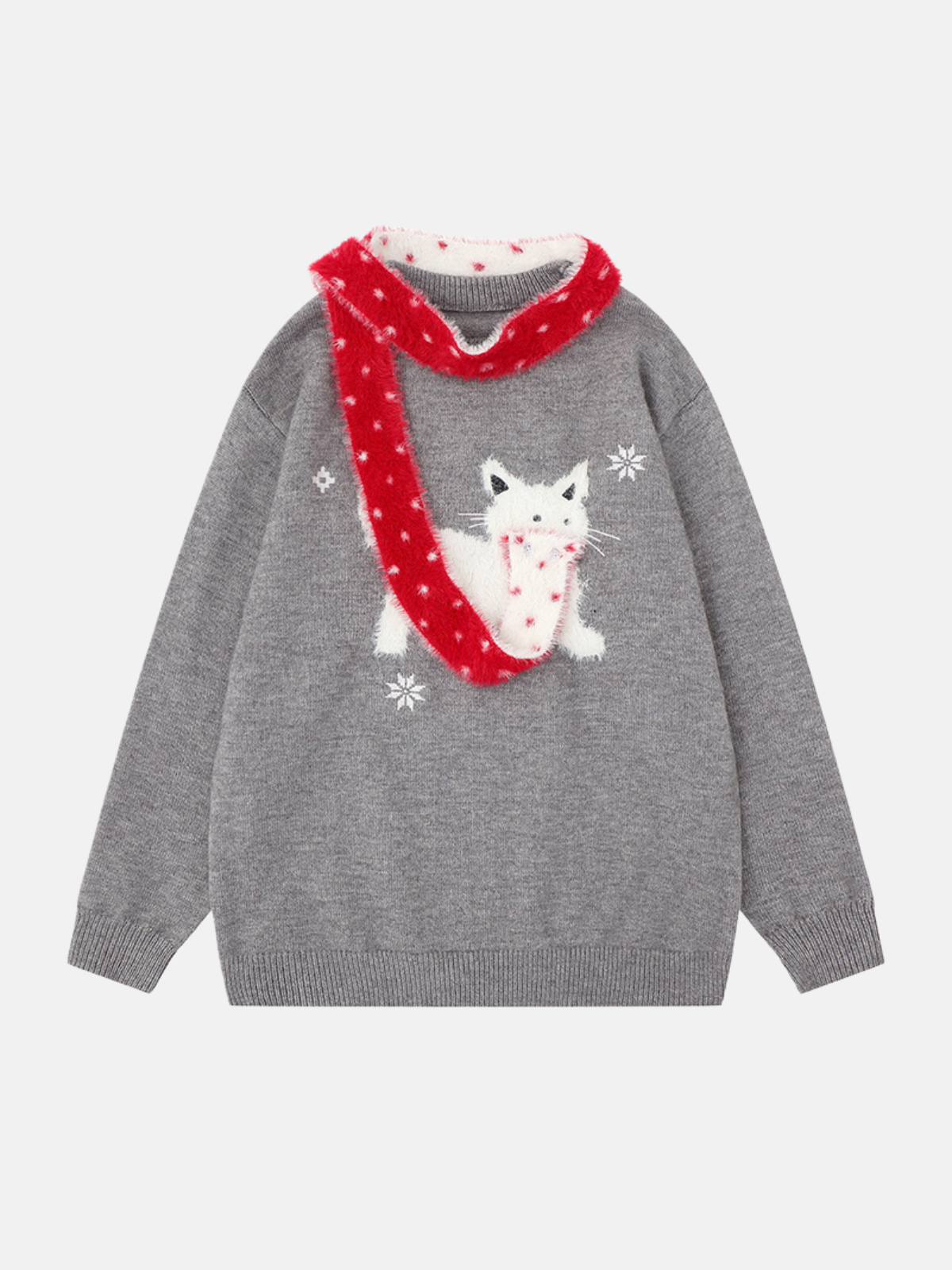 Haaura Whimsical Kitten 3D Bow Sweater