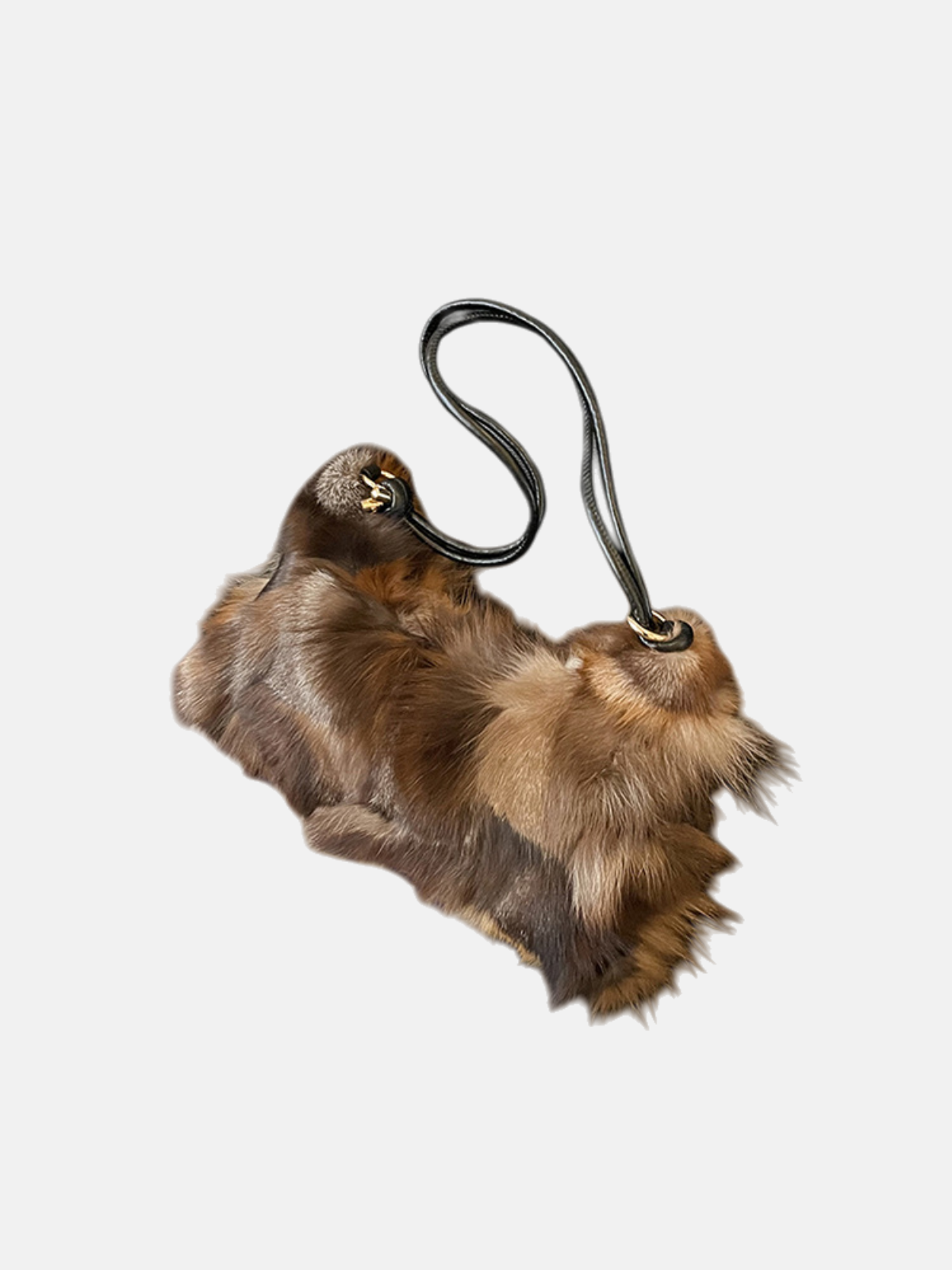 Patchwork Shearling Bucket Tote Bag