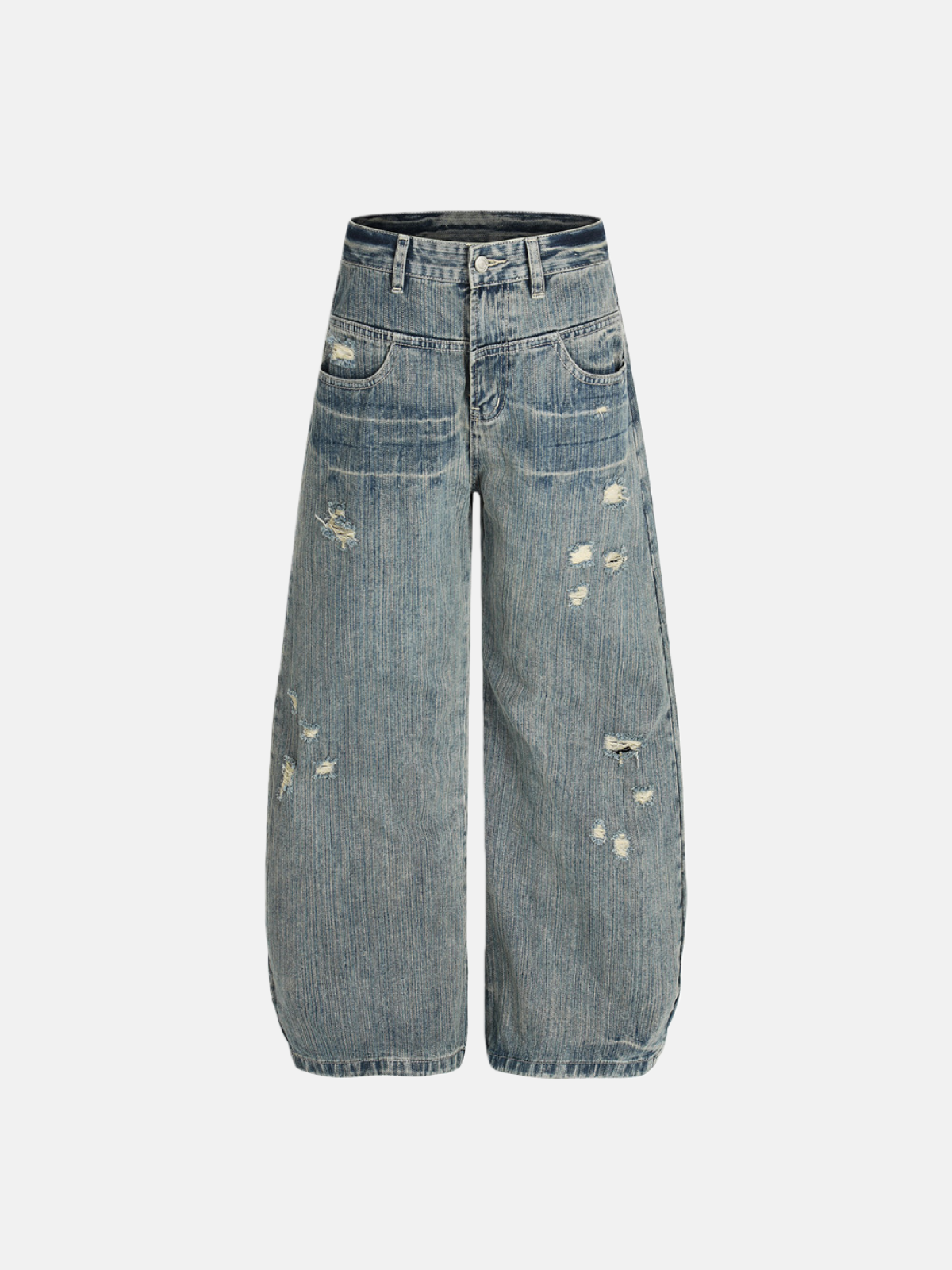 Haaura Trompe L'oeil Baaggy Barrel Jeans