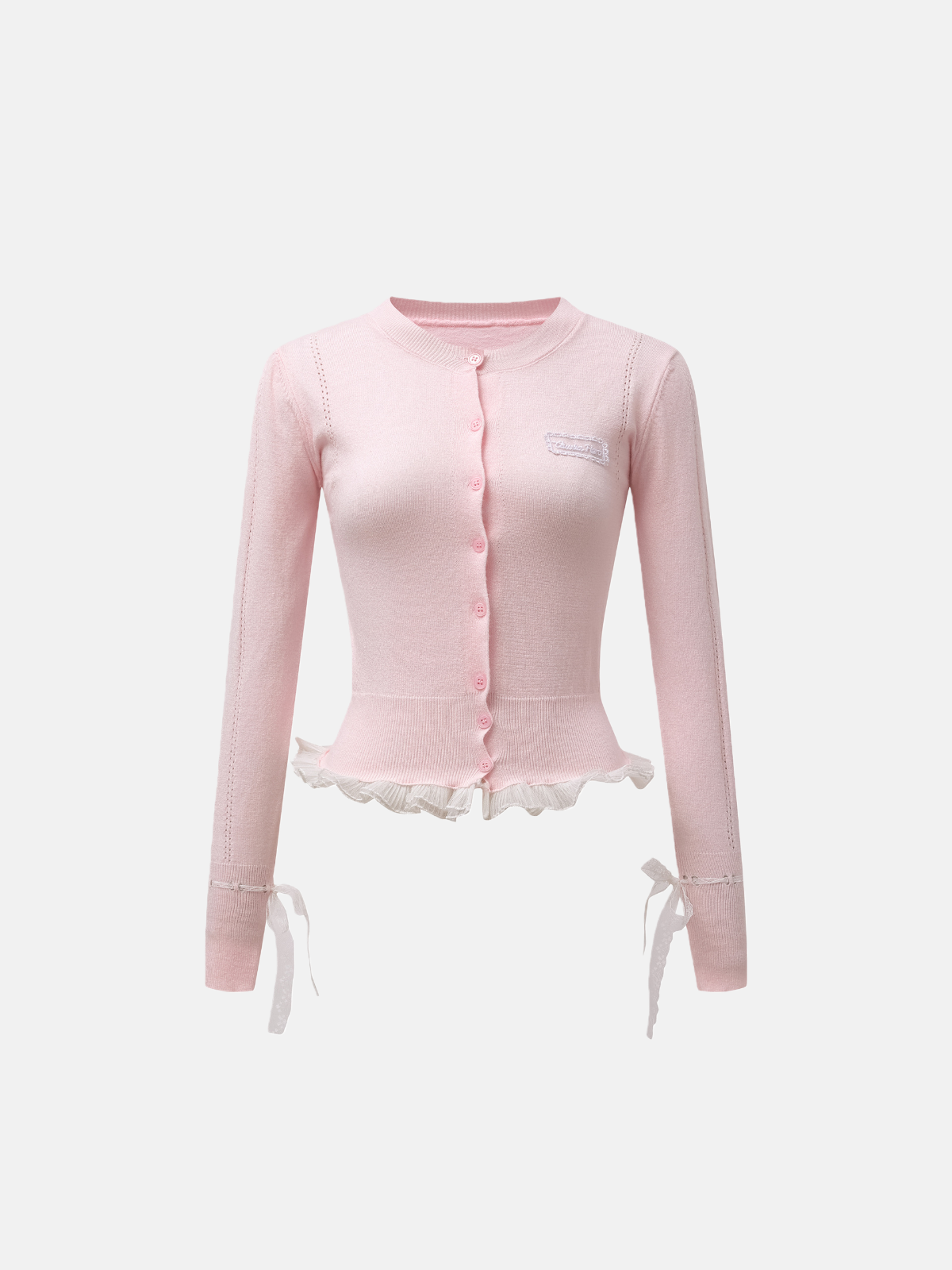 Haaura Ruffle Bow Knit Top