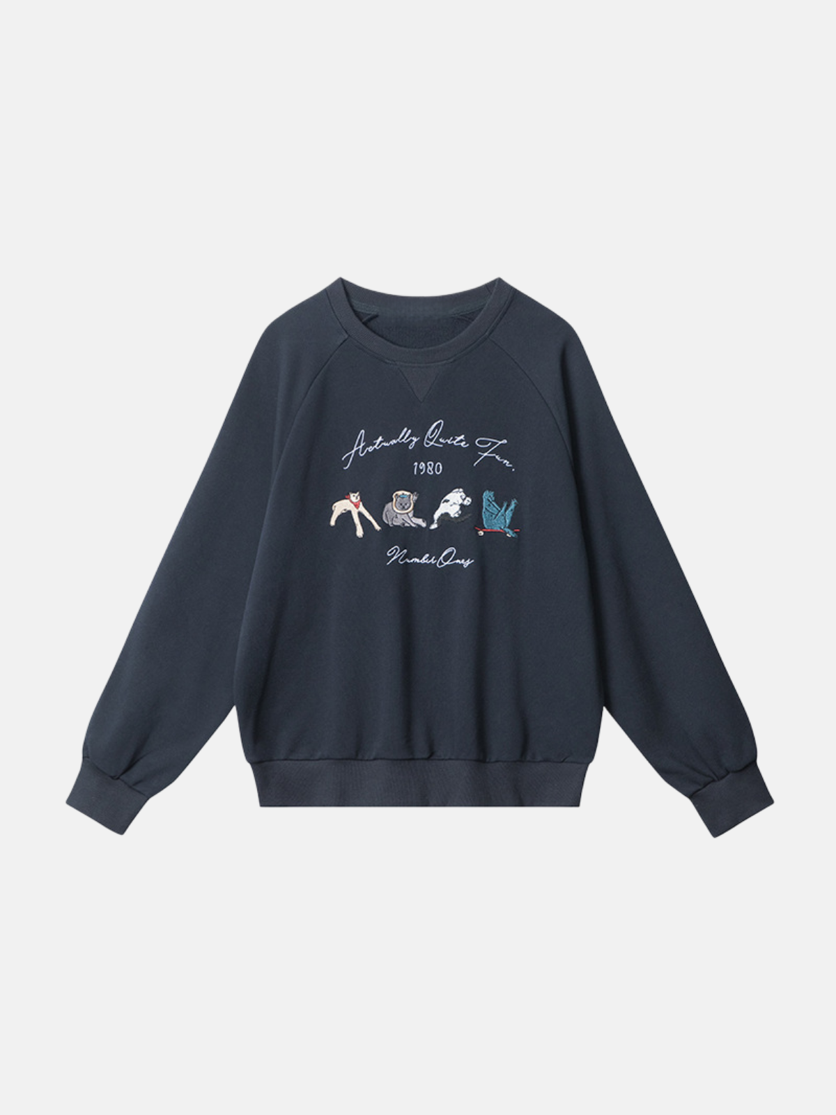 Haaura Cartoon Dogs on Skateboard Graphic Sweatshirt
