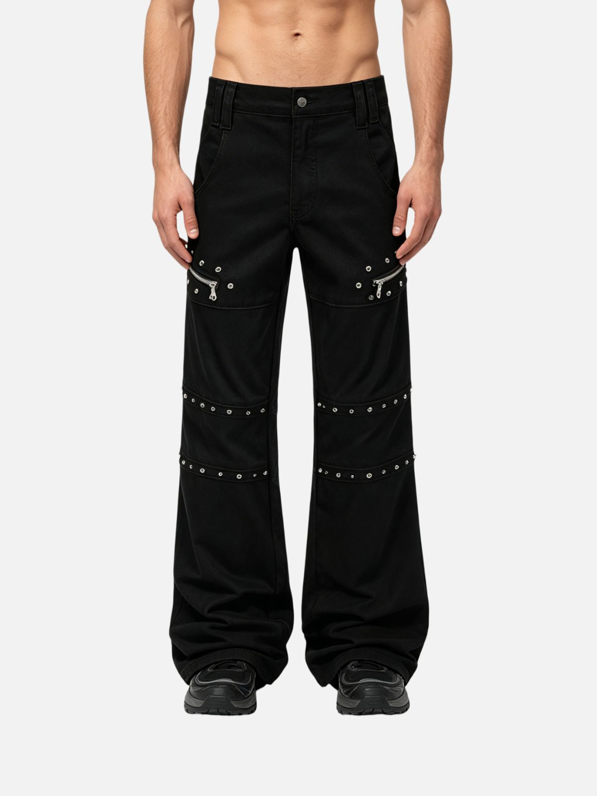 Haaura Studded Zip Bootcut Pants