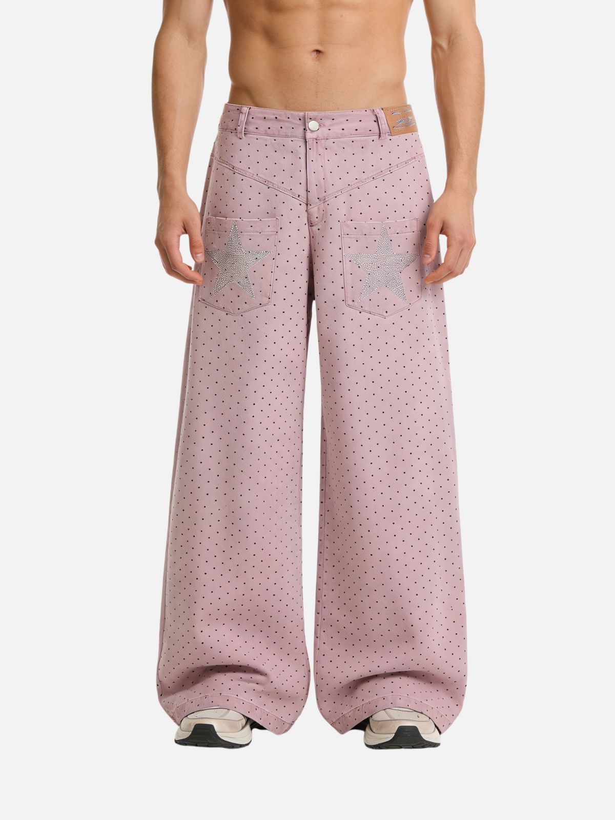 Haaura Polka Dot Sequin Star Jeans