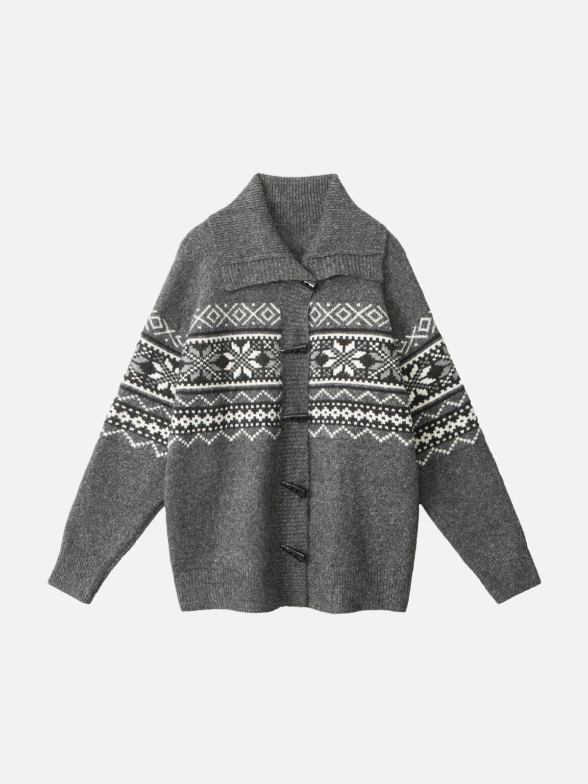 Haaura Fair Isle Toggle Cardigan