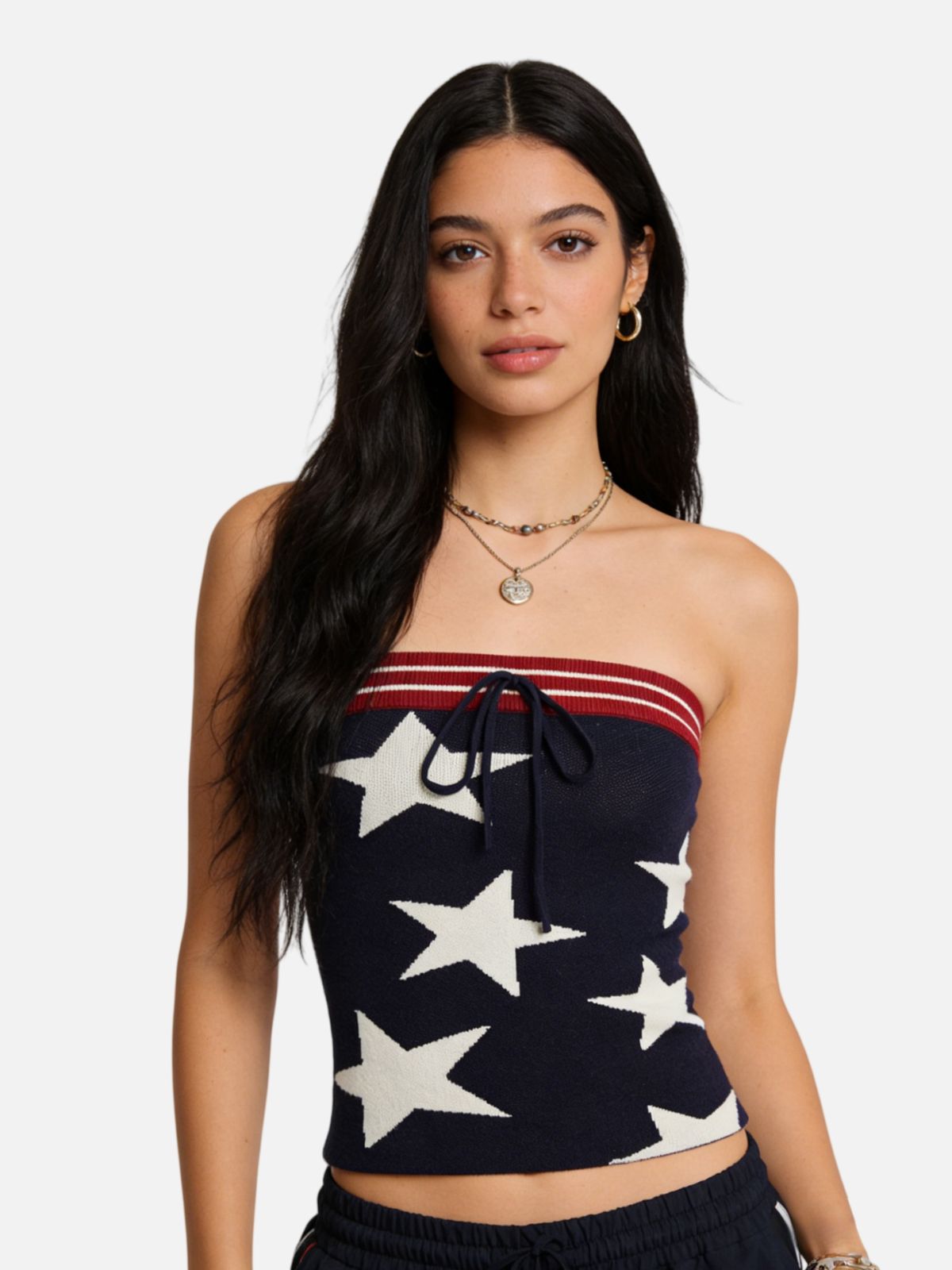 Haaura Star Knit Tube Top