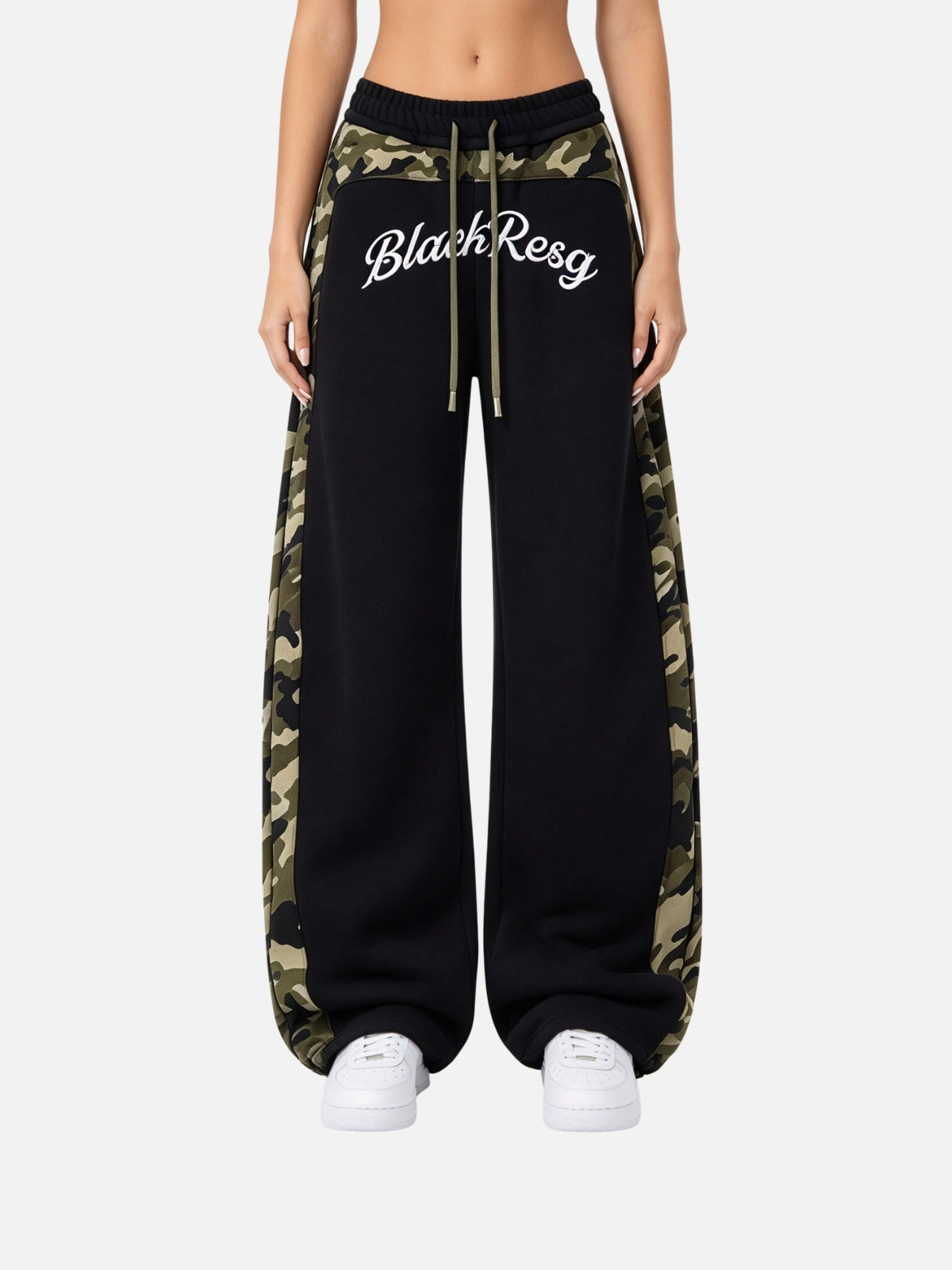 Haaura Camo Panel Baggy Barrel Sweatpants