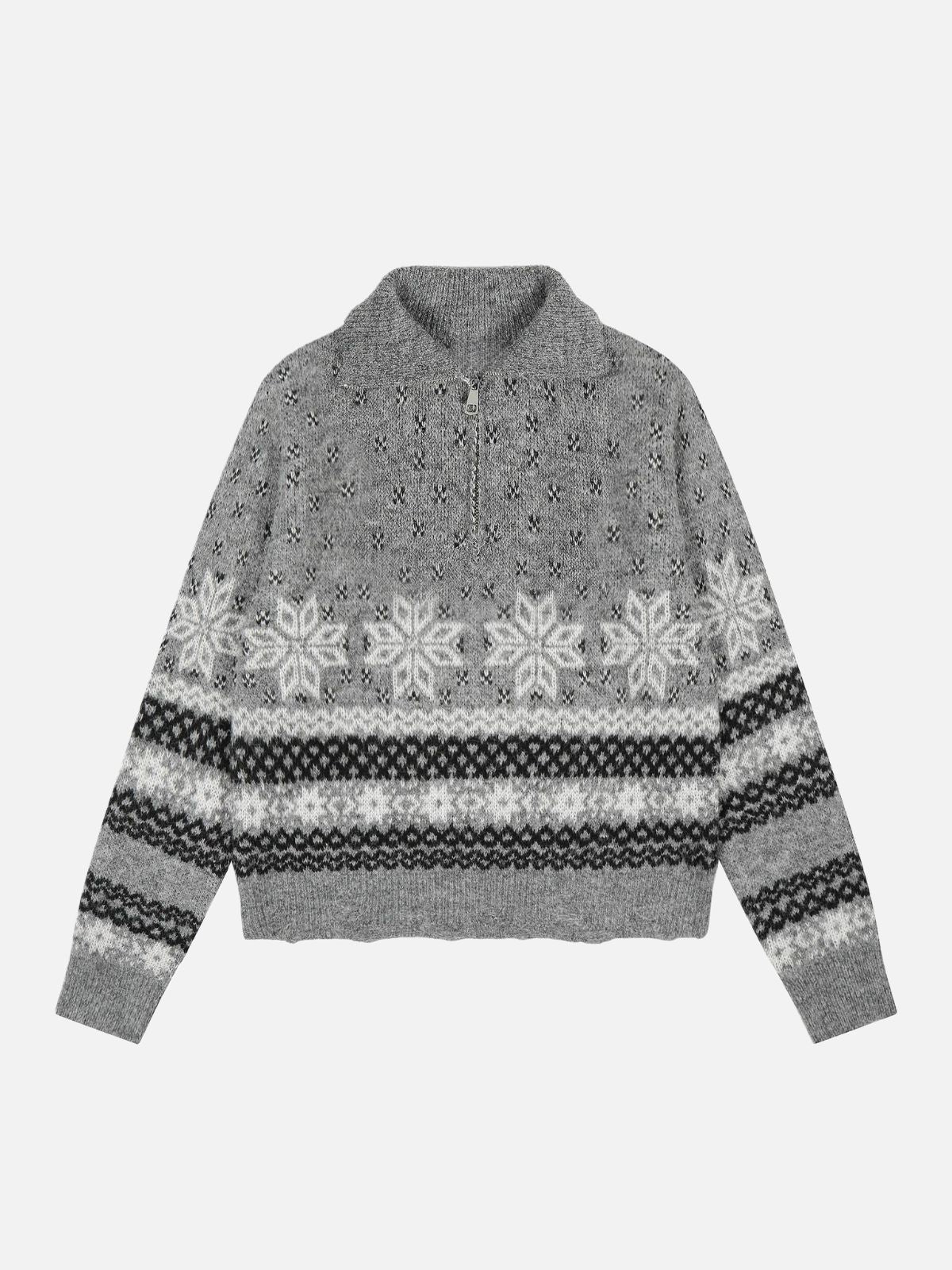 Haaura Fair Isle Half-Zip Knit Sweater