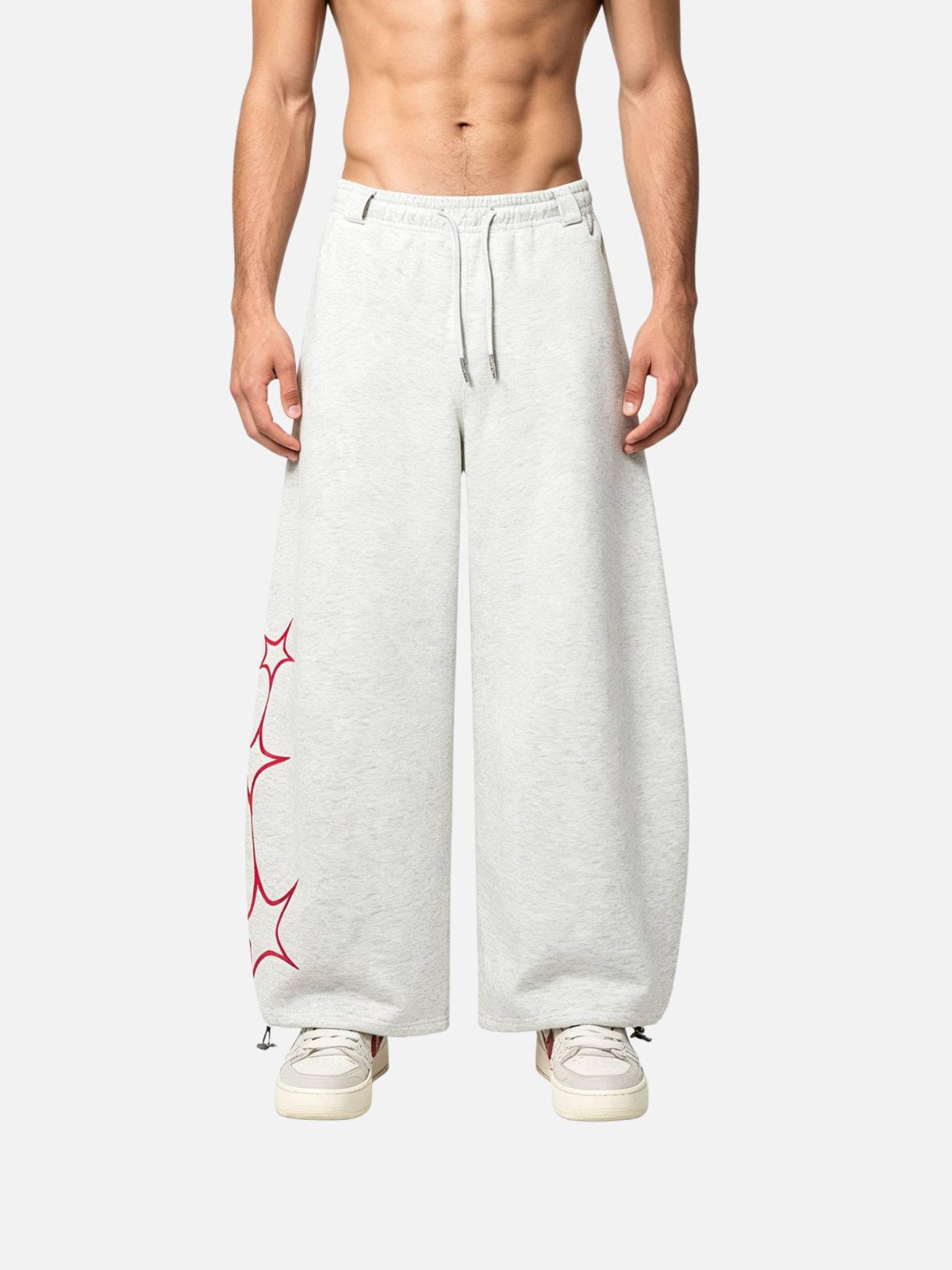 Haaura Print Baggy Barrel Sweatpants