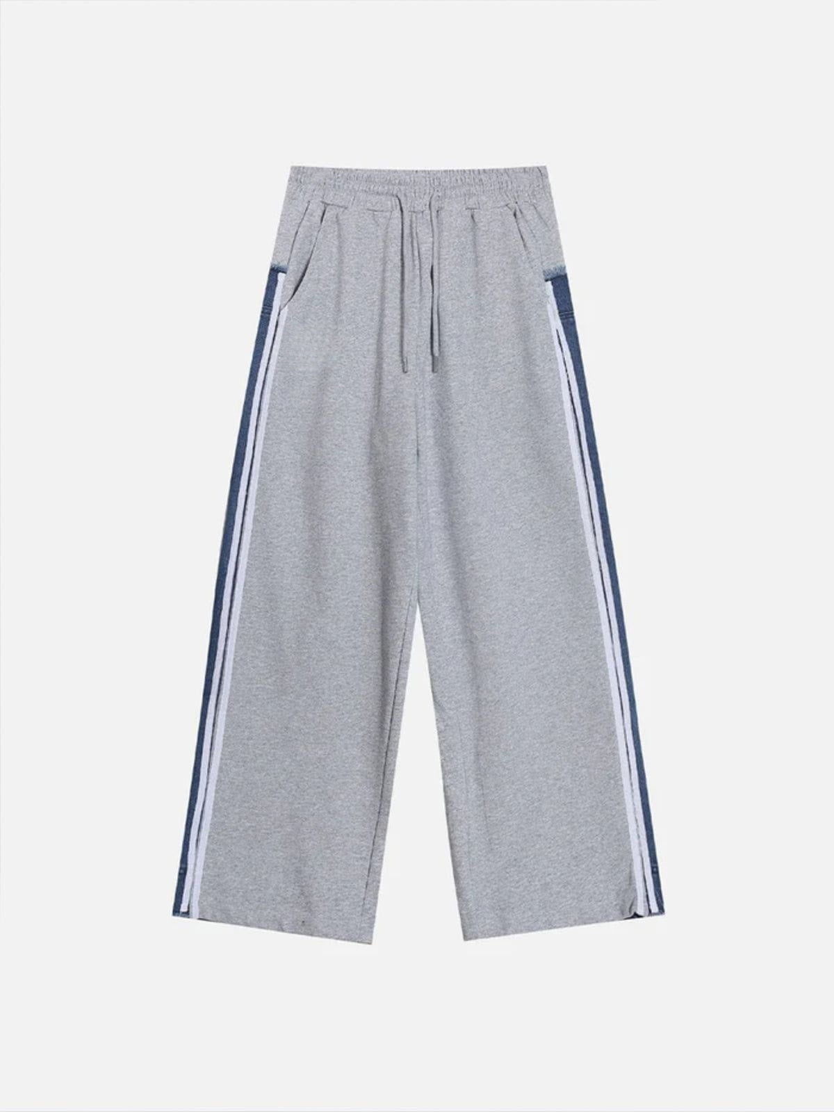 Haaura Denim Patchwork Baggy Sweatpants