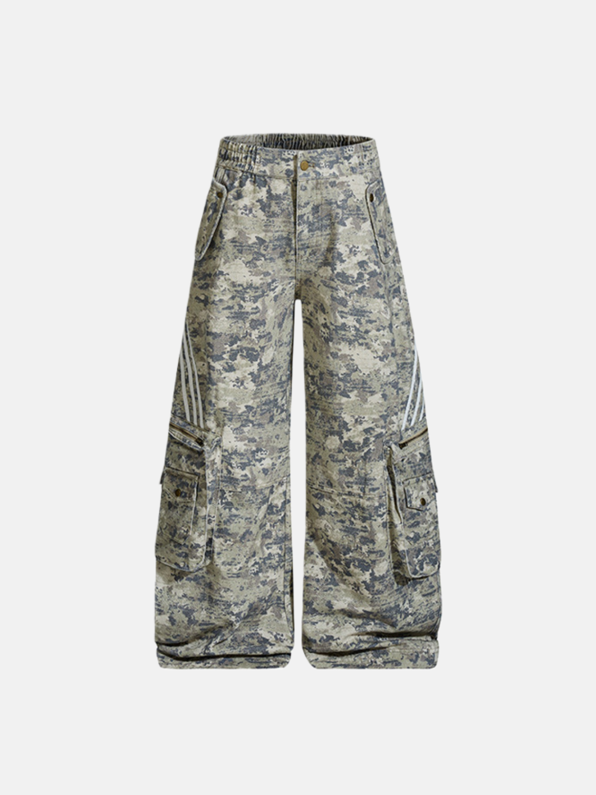 Haaura Camo Cargo Wide-Leg Pants