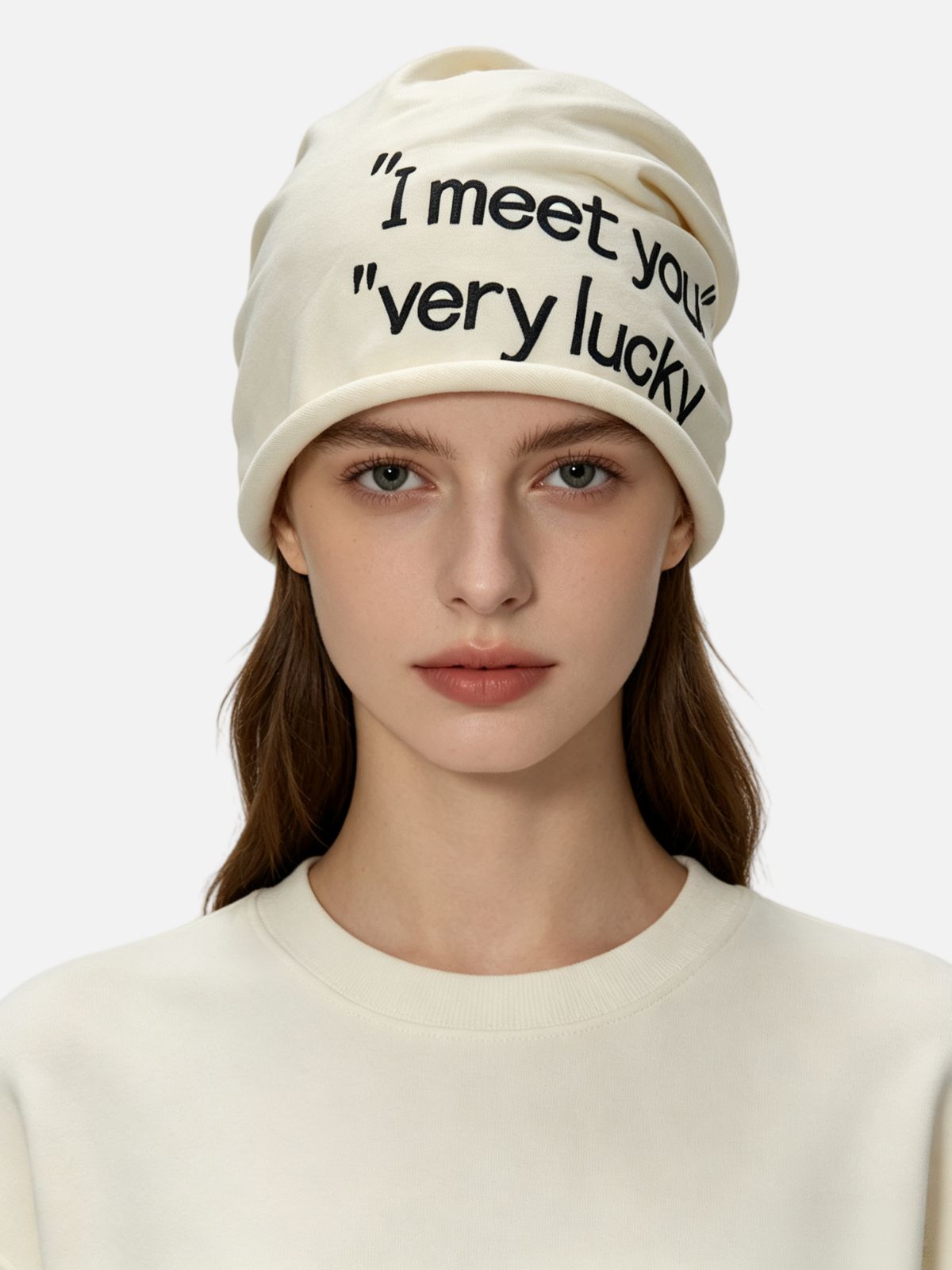 Lucky Slogan Beanie