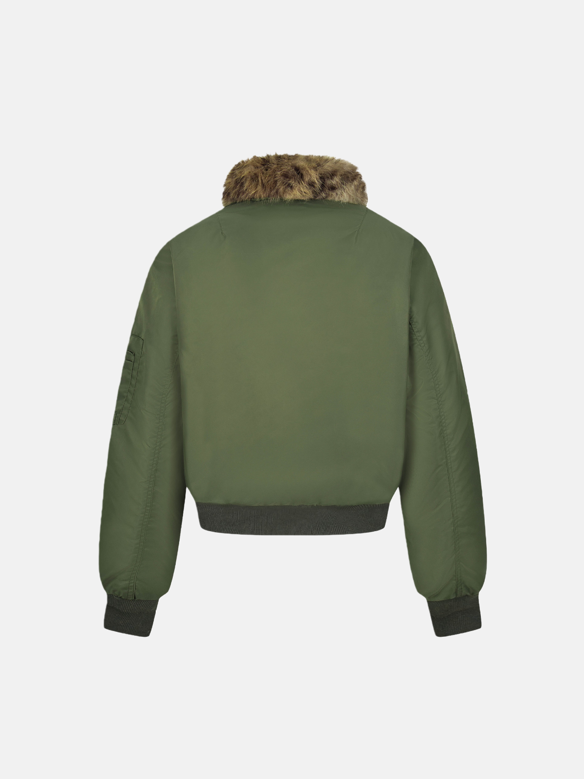 Haaura Leopard Fur-Collar Bomber Jacket