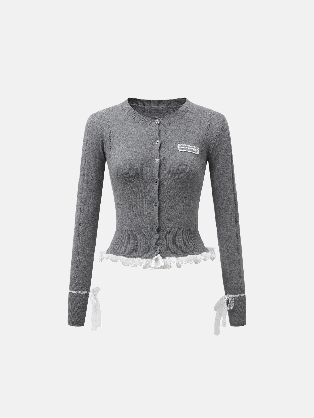 Haaura Ruffle Bow Knit Top