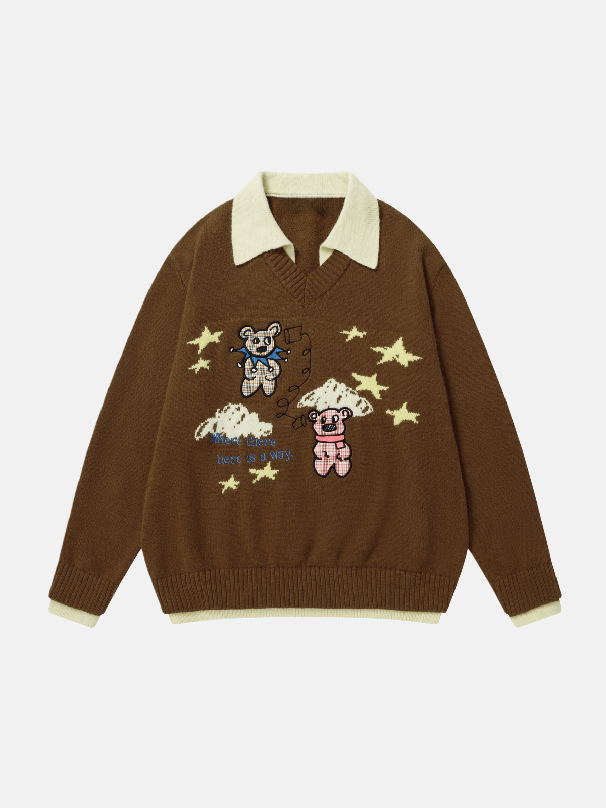 Haaura Playful Bears Balloon Knit Sweater