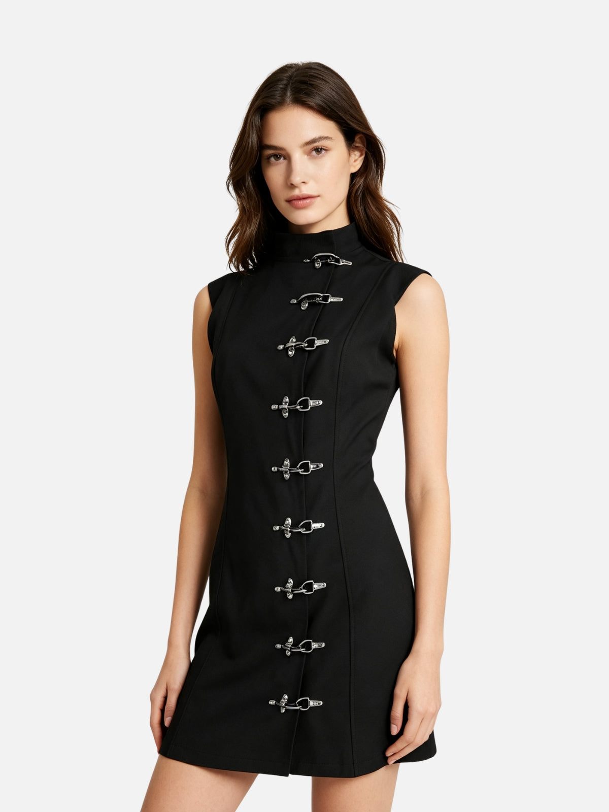 Haaura Fireman Clasp Sleeveless Dress