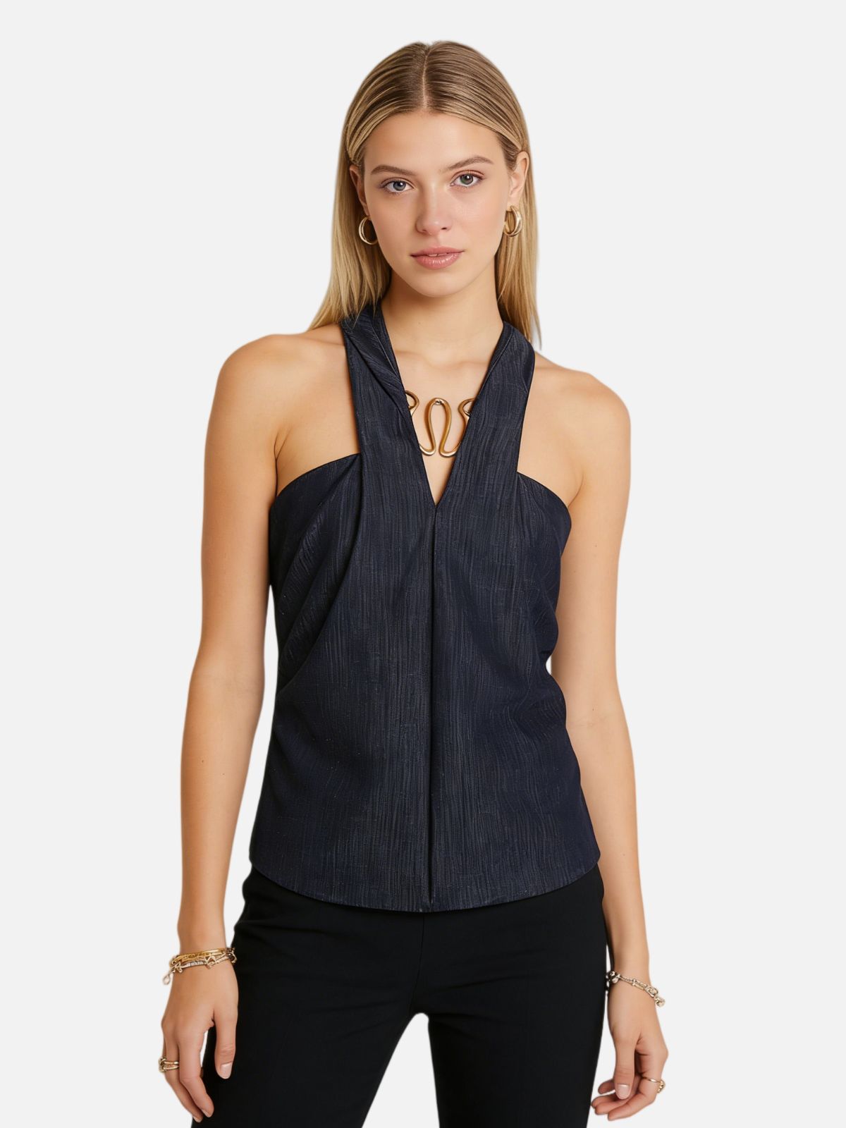 Haaura Denim Halter Top