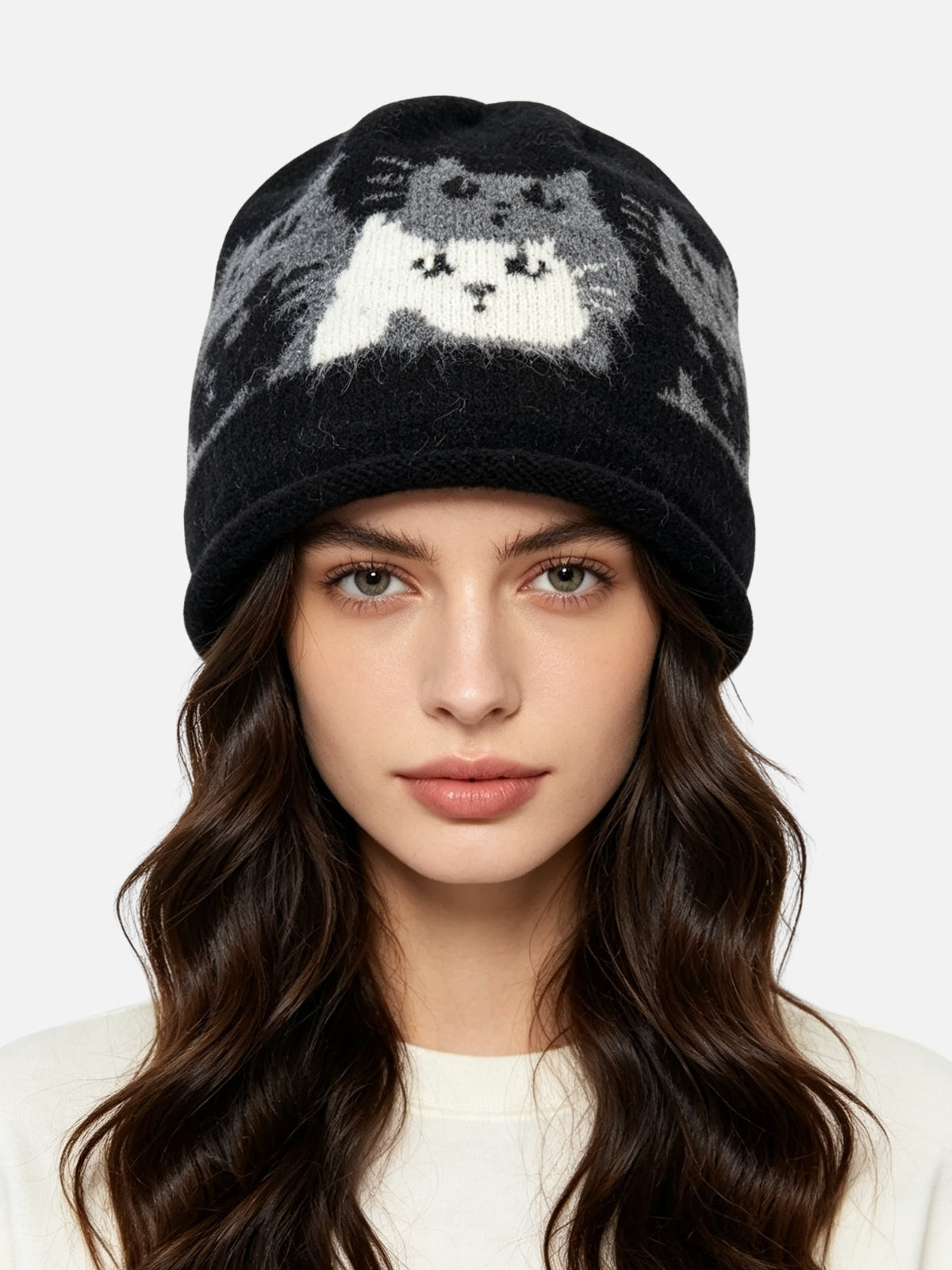 Fluffy Cartoon Animal Beanie