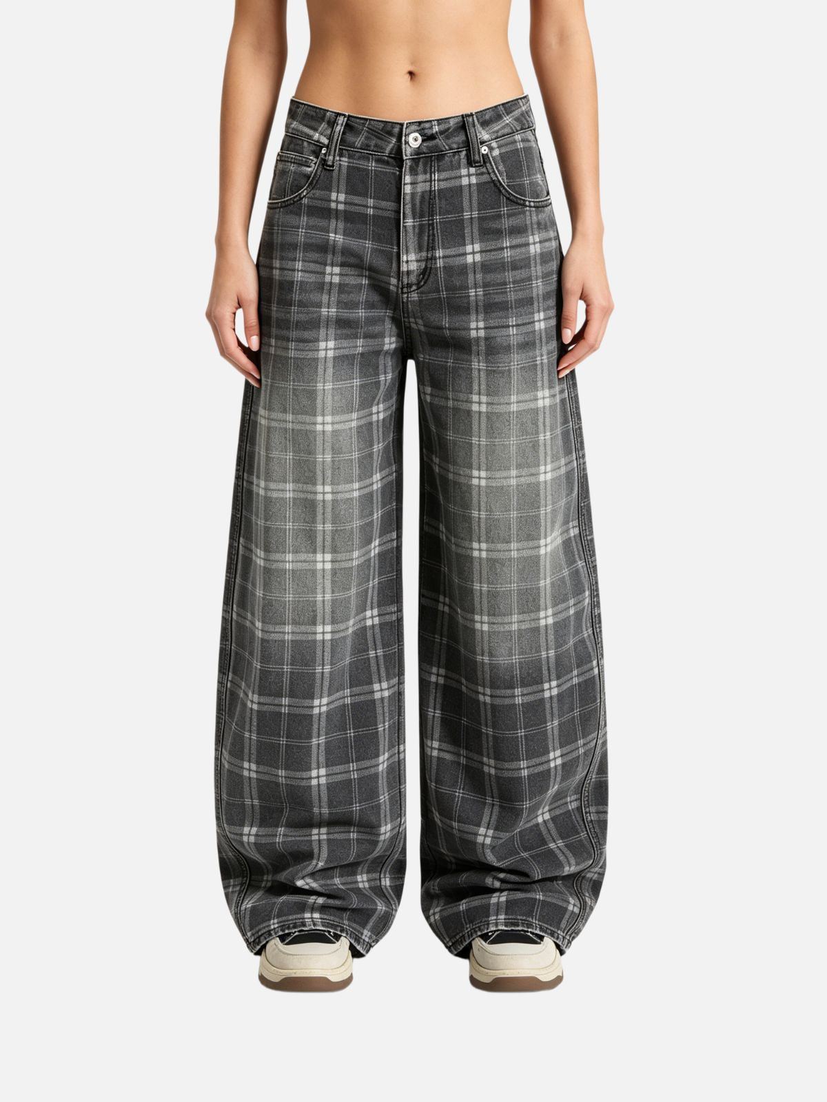 Haaura Plaid Super Baggy Jeans