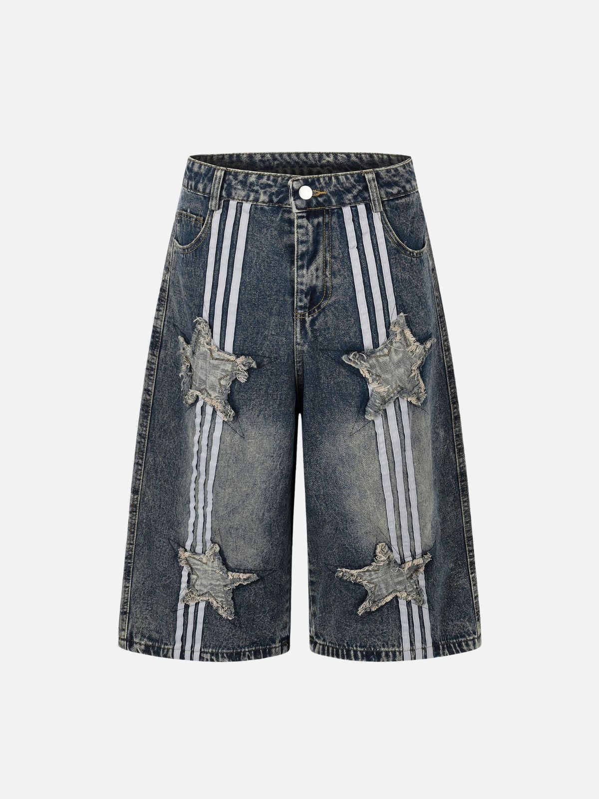 Haaura Baggy Vintage Washed Star Patch Jorts