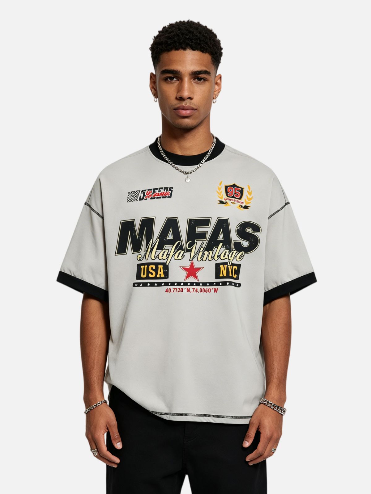 Haaura Vintage Distressed Racing Graphic Tee