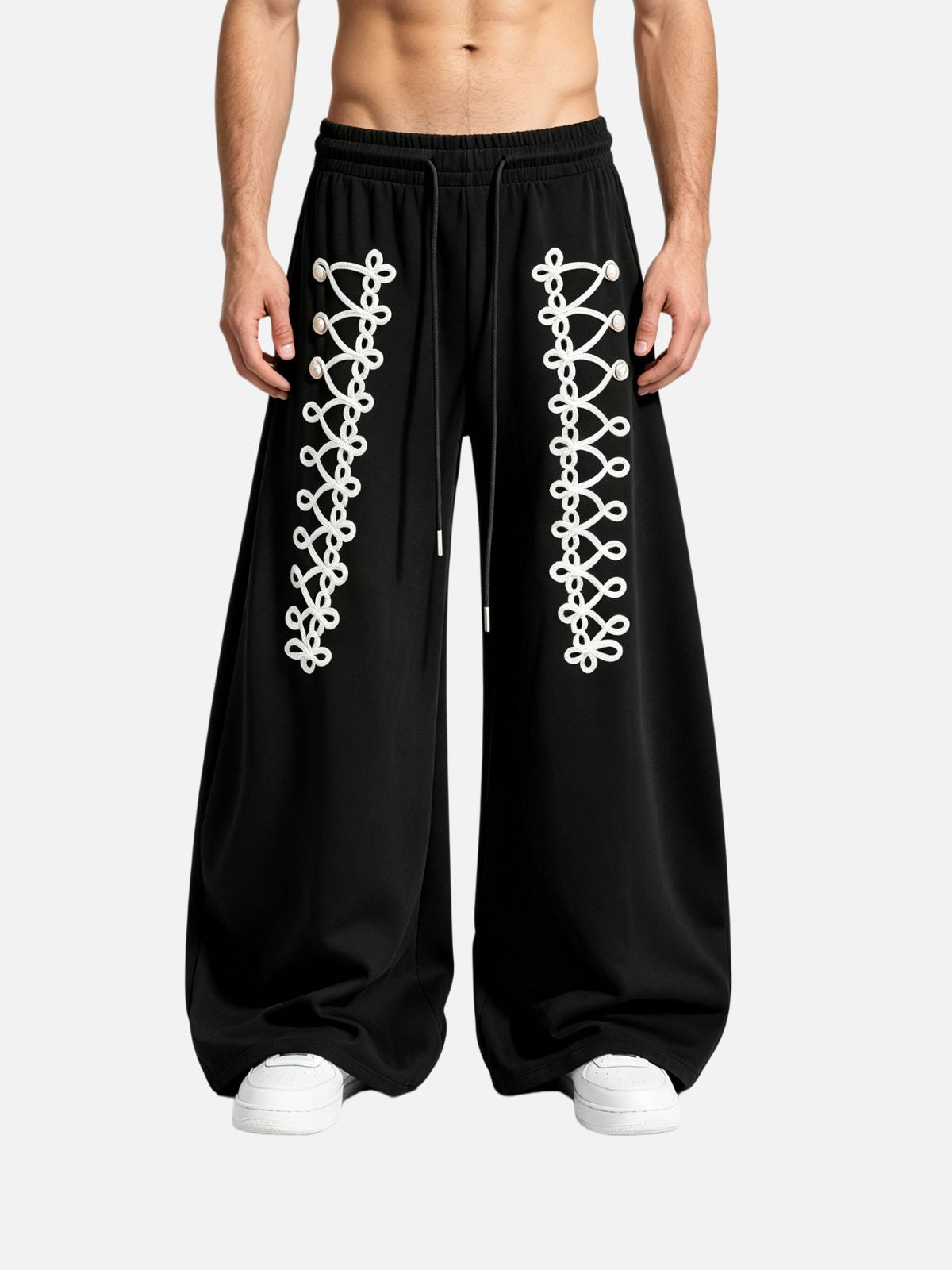 Haaura Braided Rope Baggy Sweatpants