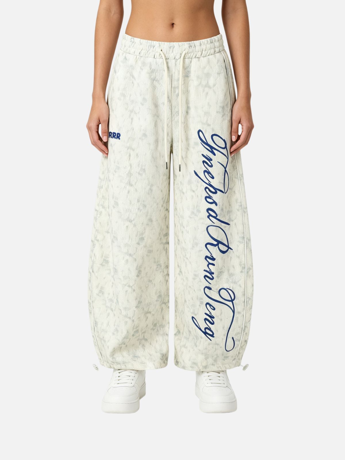Haaura Speckled Script Graphic Sweatpants