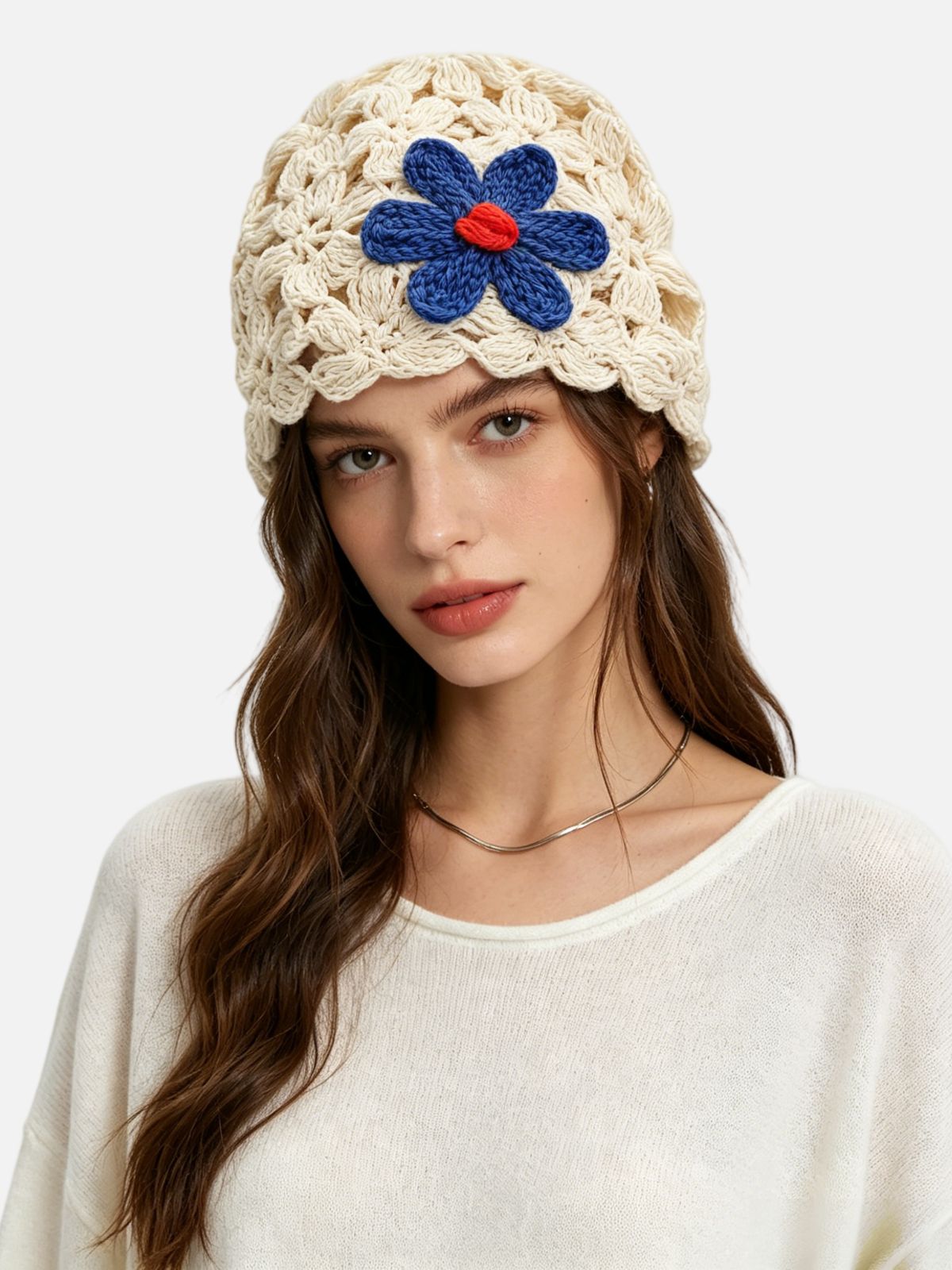 3D Floral Crochet Bucket Hat