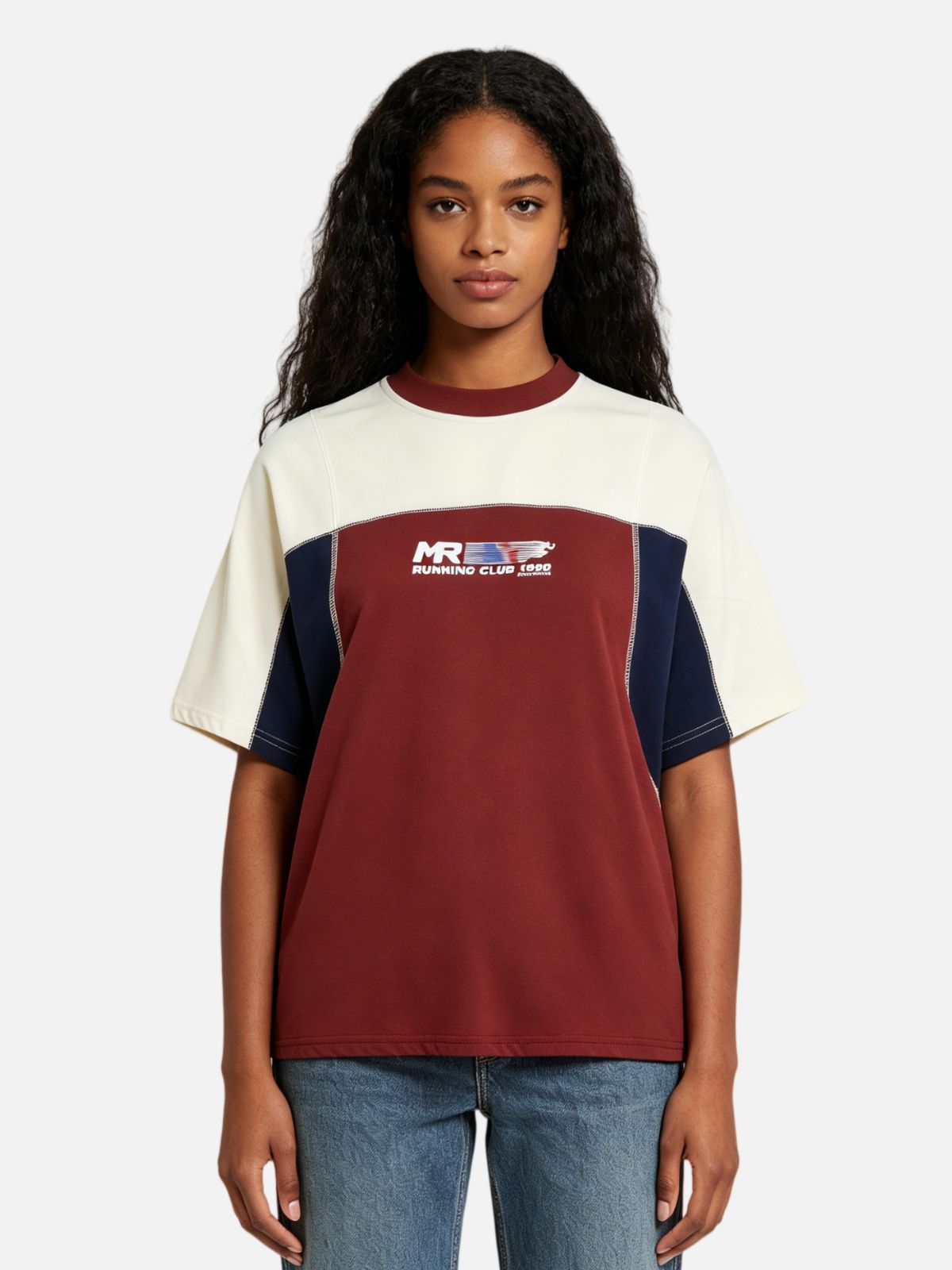Haaura Vintage Color Block Running Club Tee