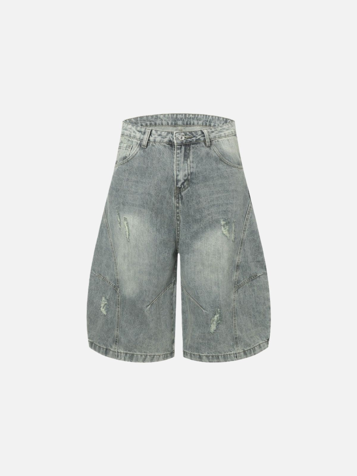 Haaura Washed Distressed Longline Barrel Jorts