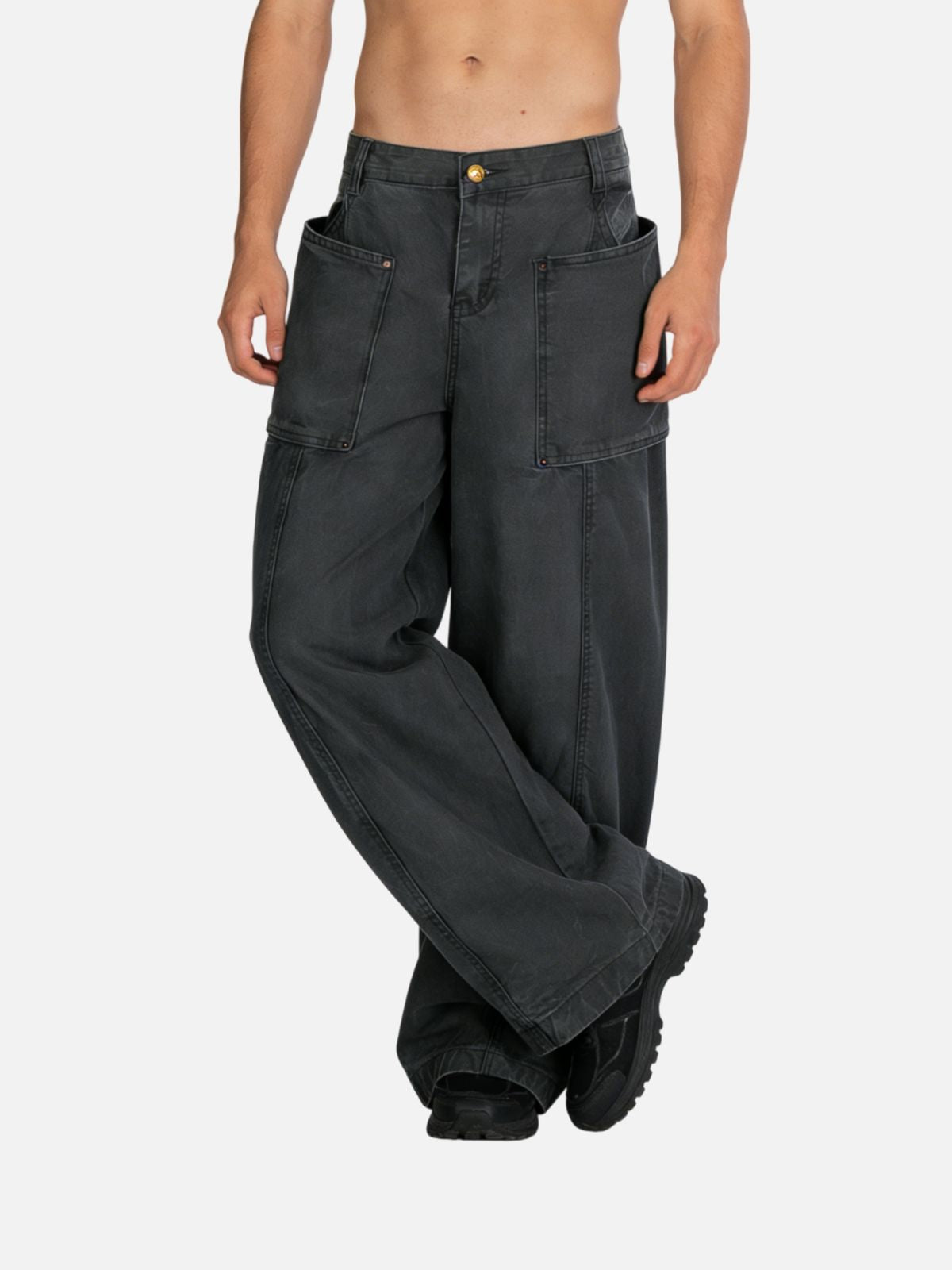 Haaura Big Pocket Baggy Barrel Pants